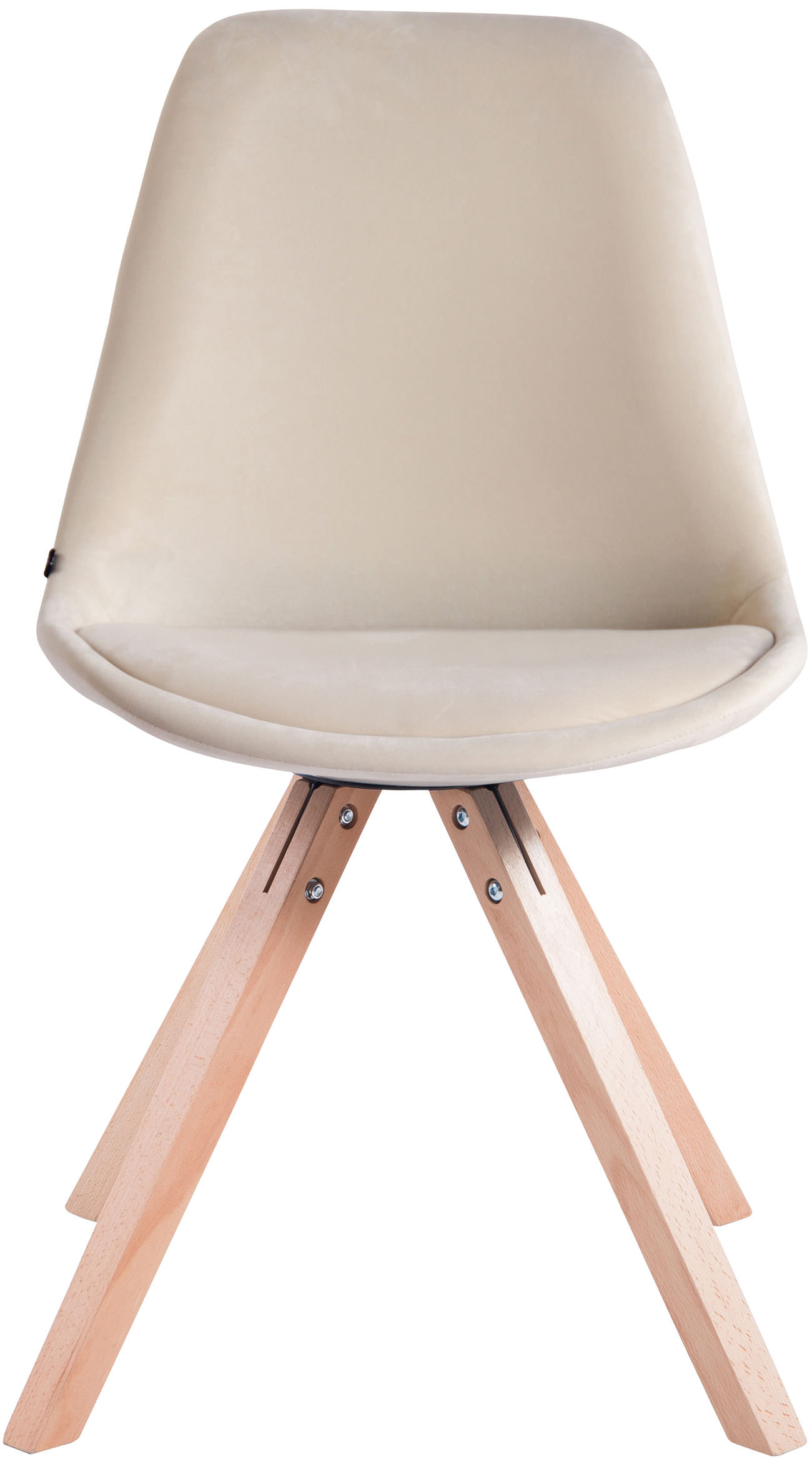 Sedia Toulouse in velluto gambe quadrate