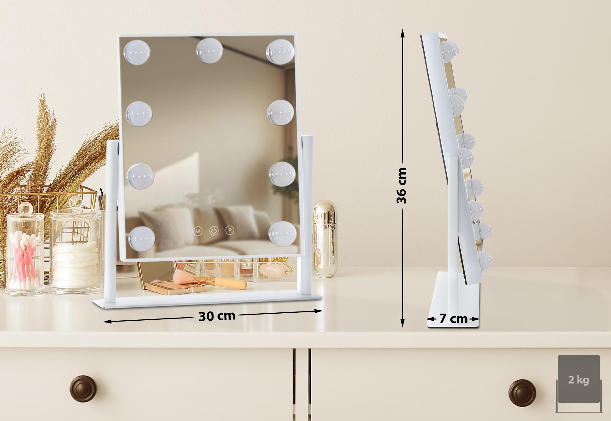 Specchio per trucco con luci Majuro