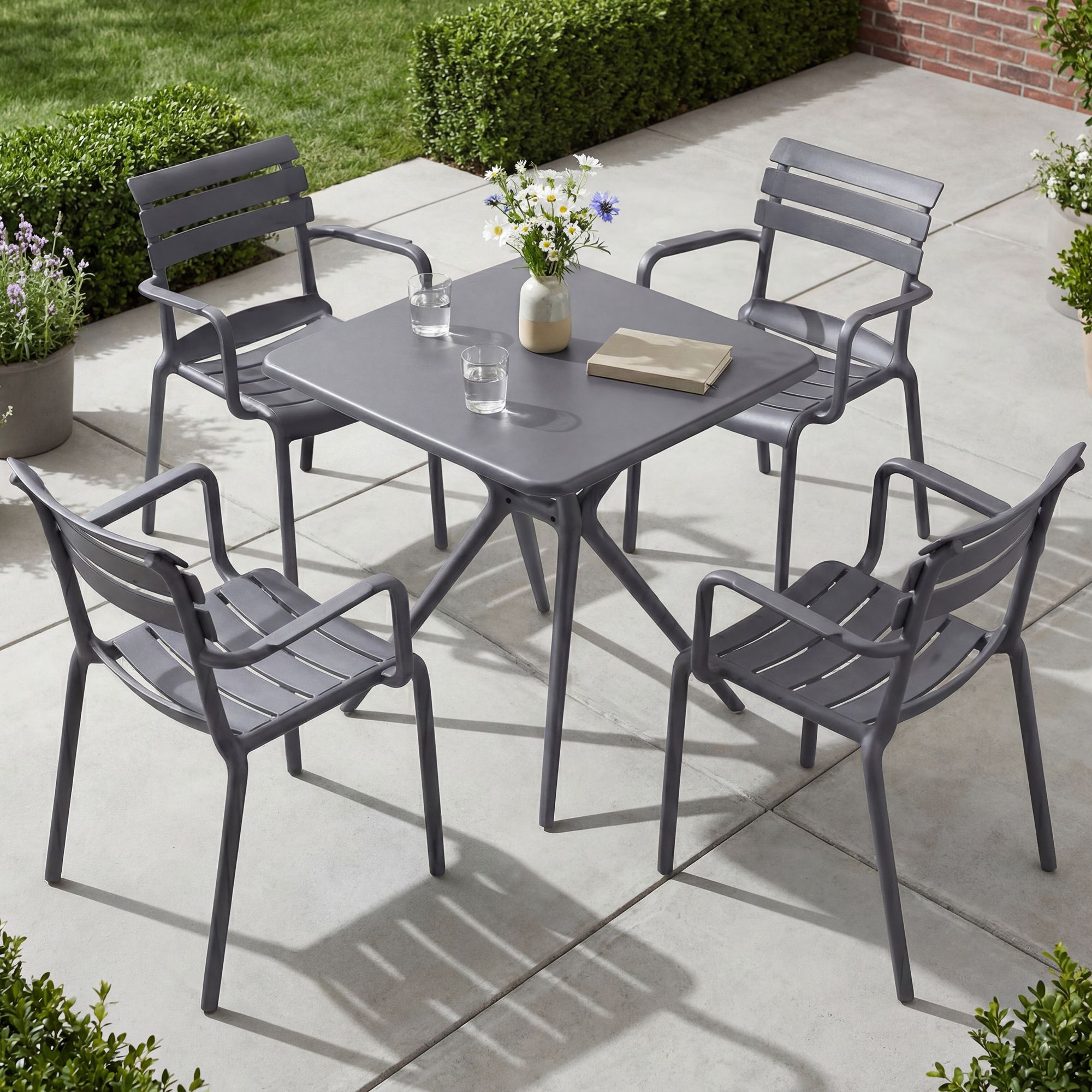 Set Arredo Giardino Avena con 4 Sedie