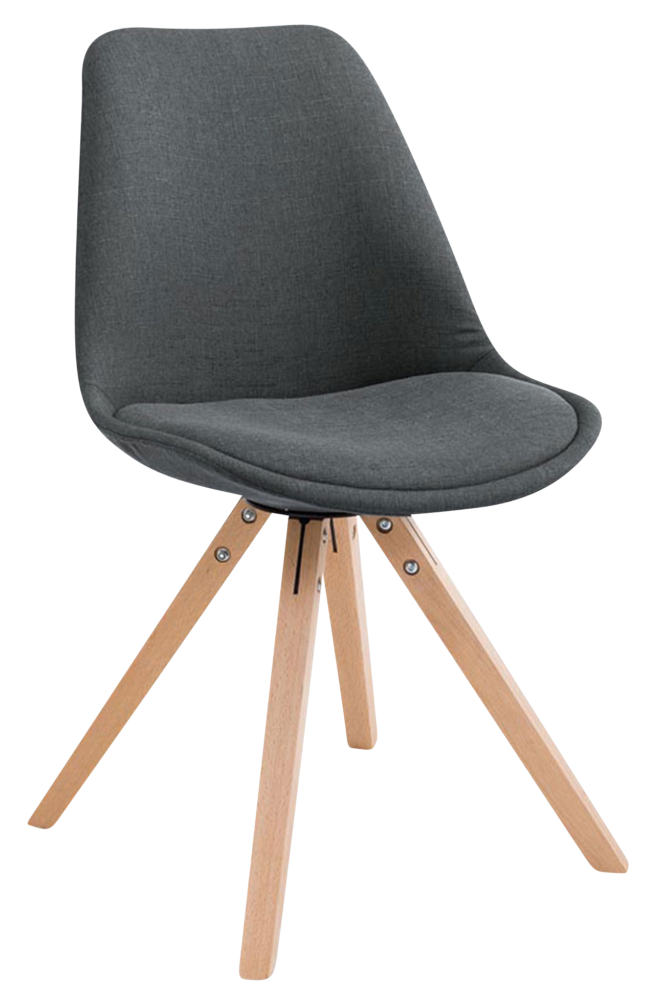 Set di 4 sedie per visitatori Toulouse Fabric Square