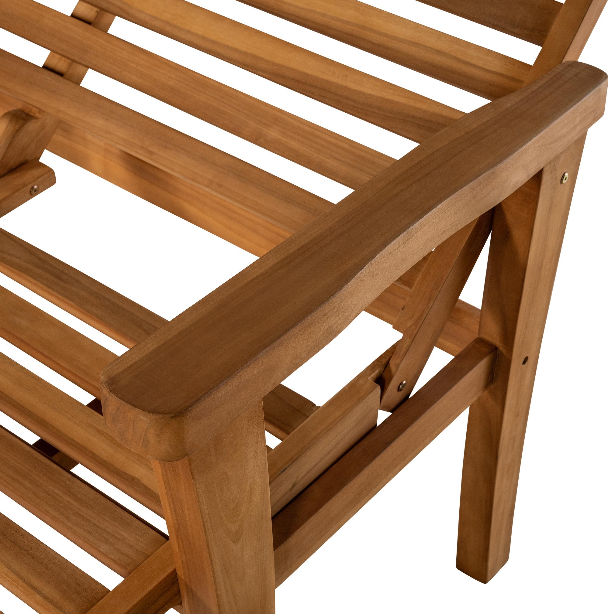 Panca in teak Nicosia con schienale reclinabile