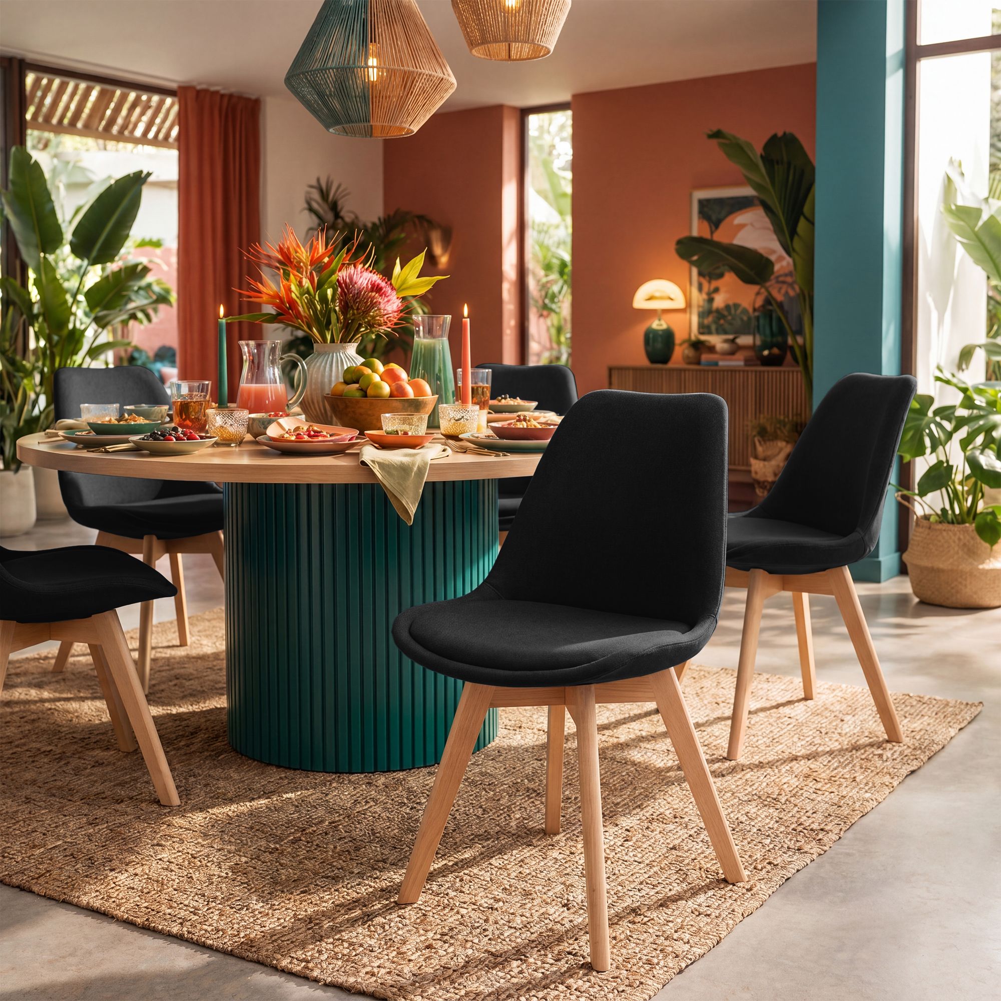 Set 4 sedie da pranzo Linares eleganti e confortevoli per ogni ambiente
