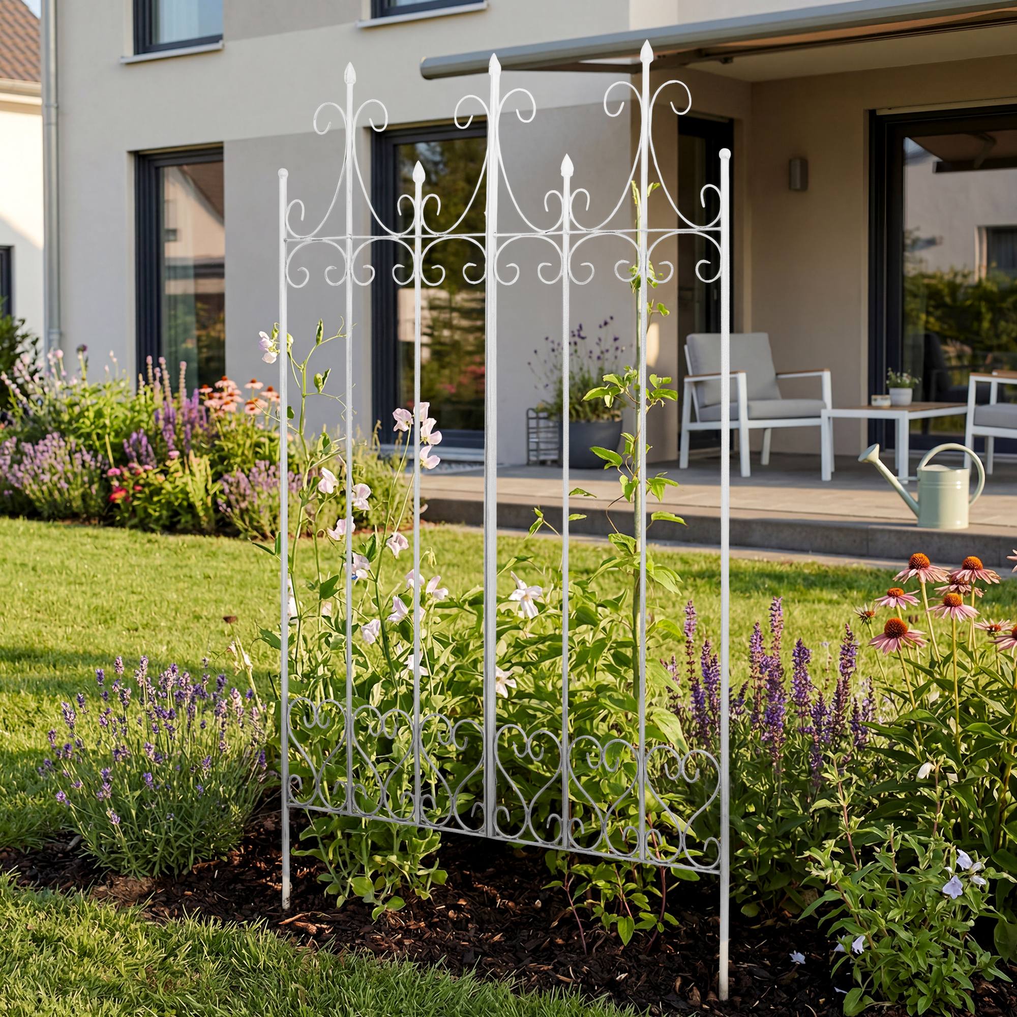 Spalliera Flieder 130x100 cm in Metallo, Stile Rustico per Rampicanti