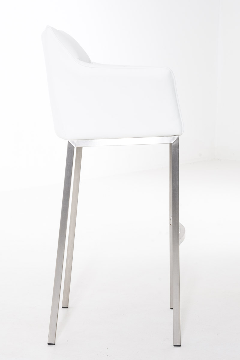 Sgabello da bar Damaso in similpelle con struttura a 4 gambe