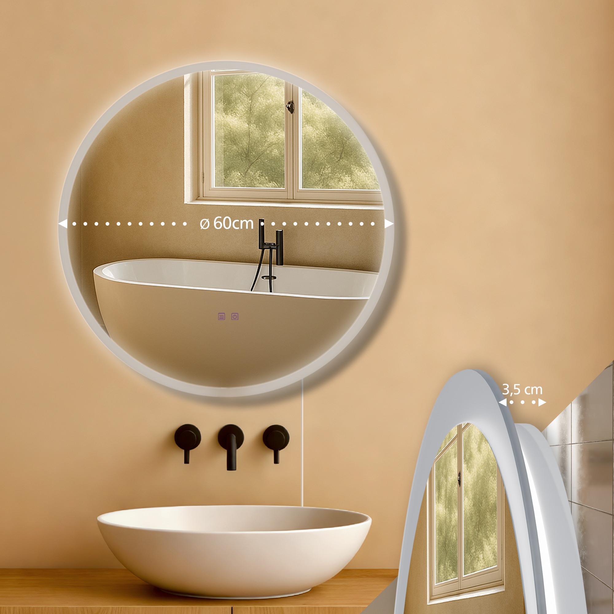 Specchio da bagno Laconia