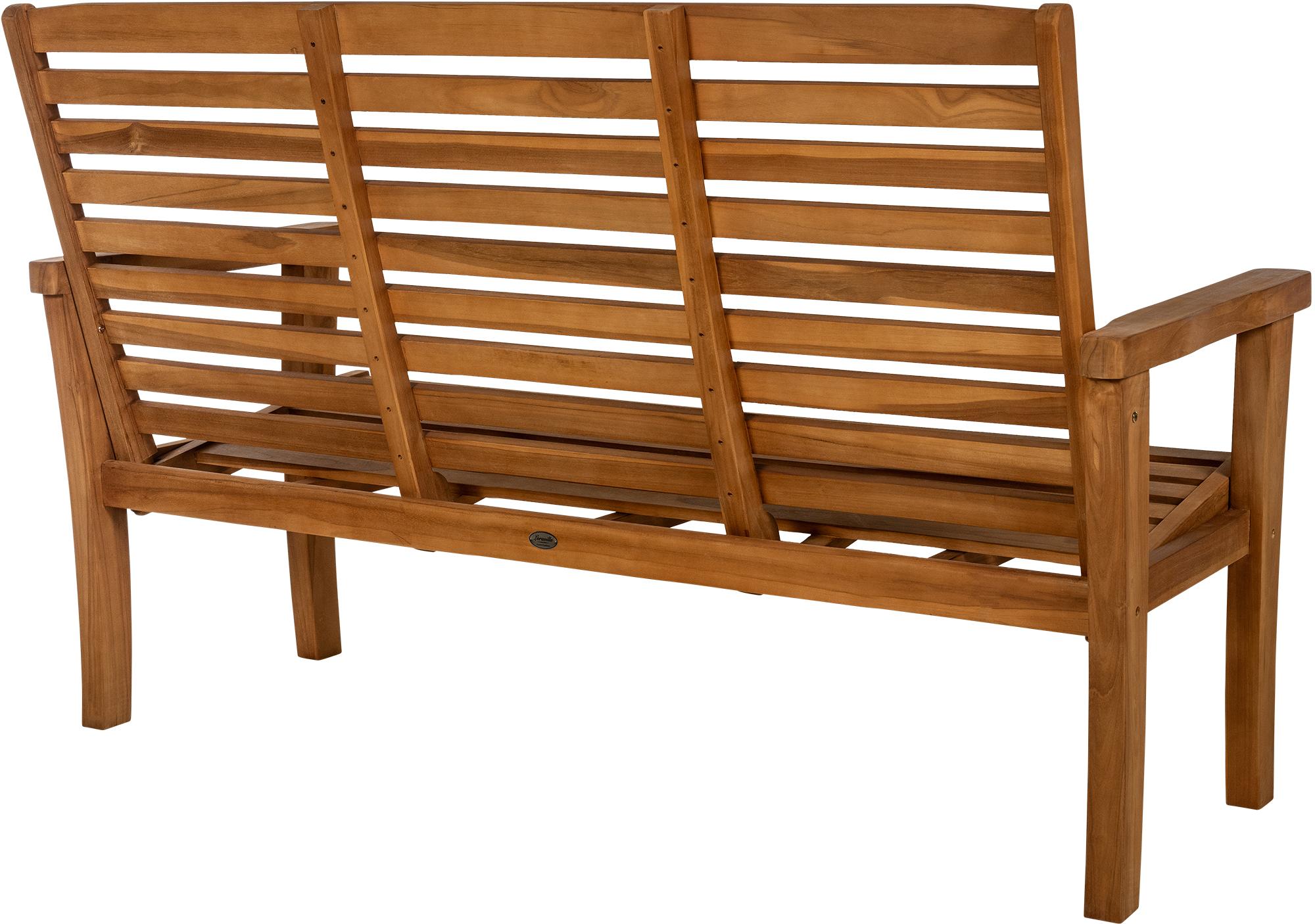 Panca in teak Nicosia con schienale reclinabile