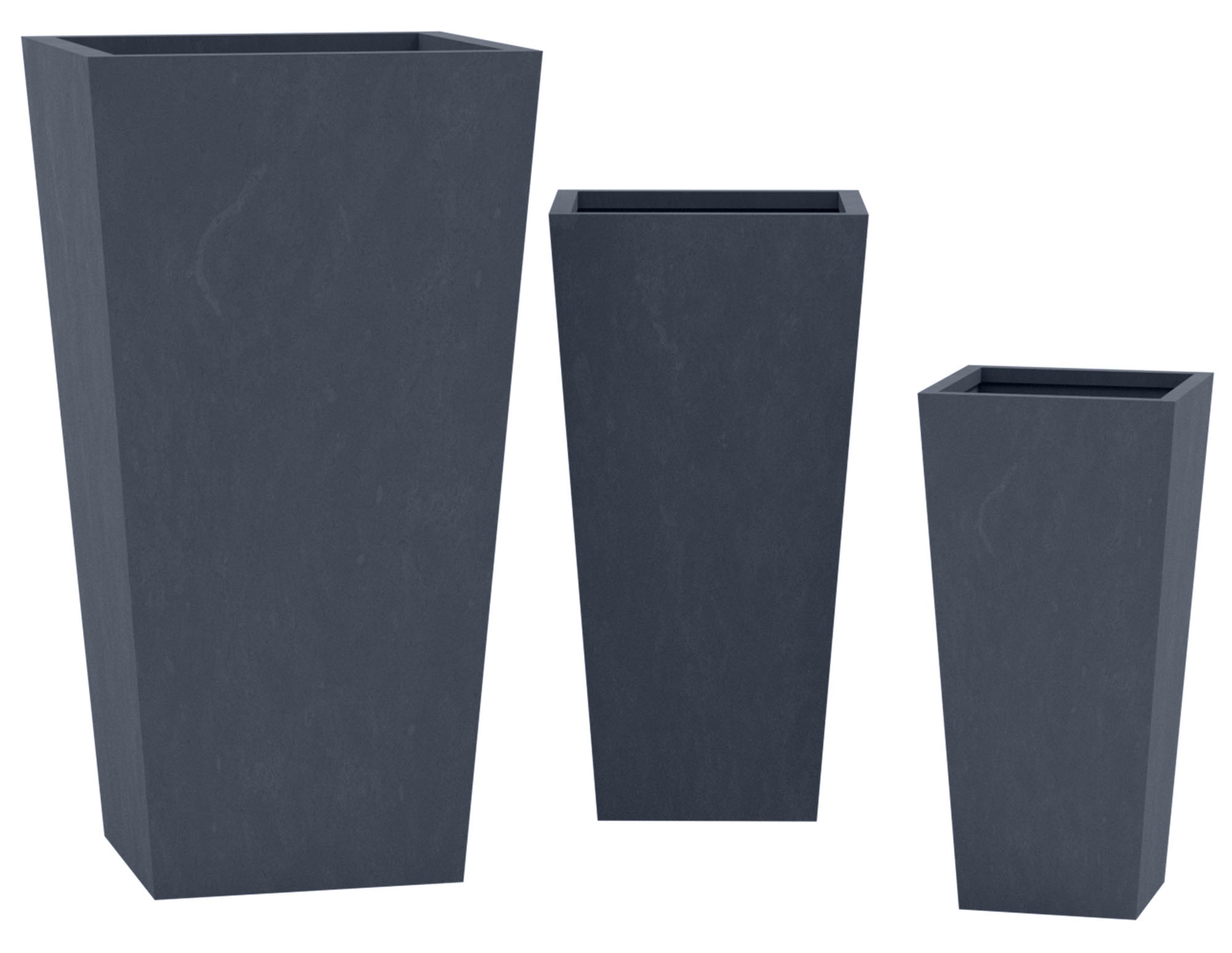 Set di 3 fioriere quadrate 2