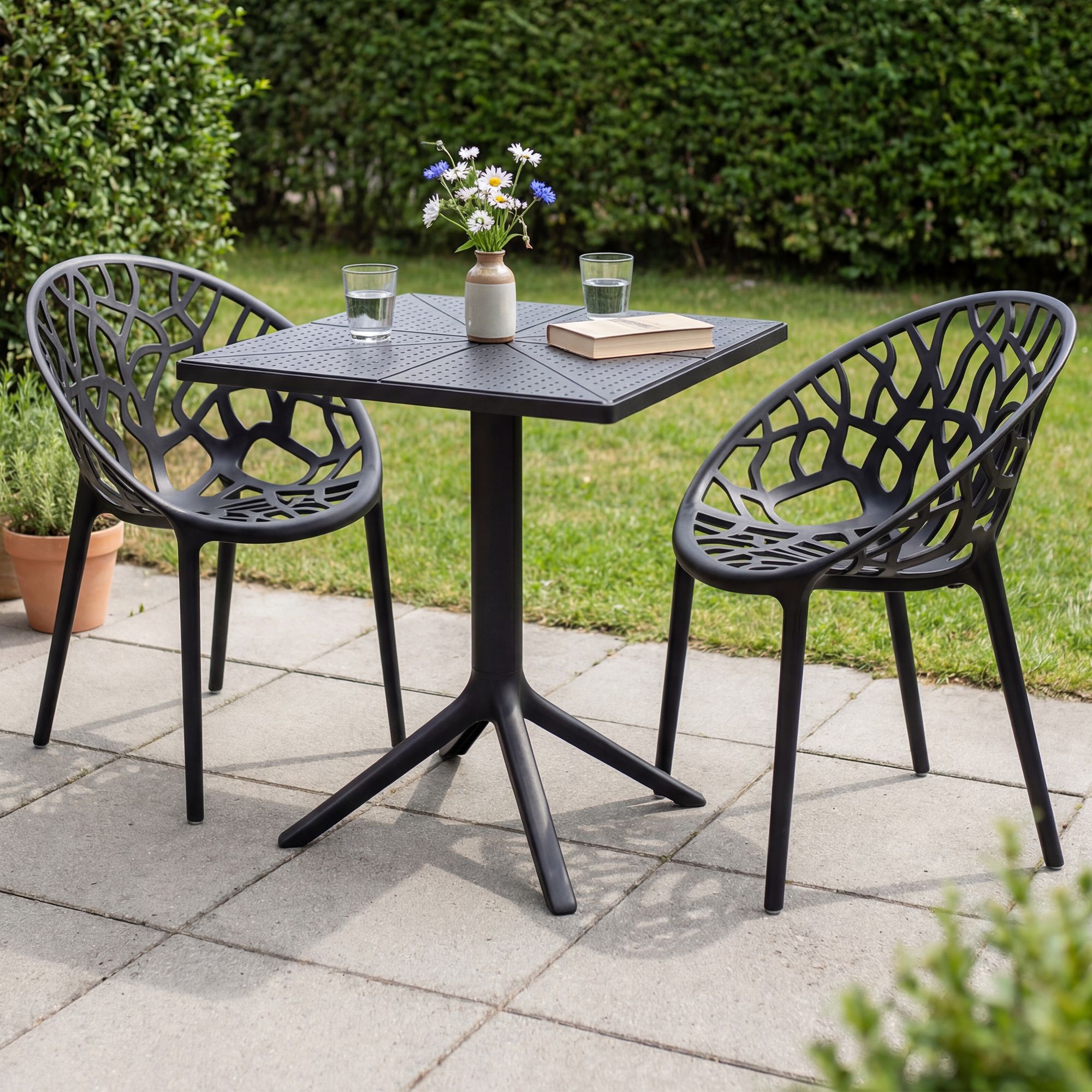 Set da giardino Neriva con 2 sedie