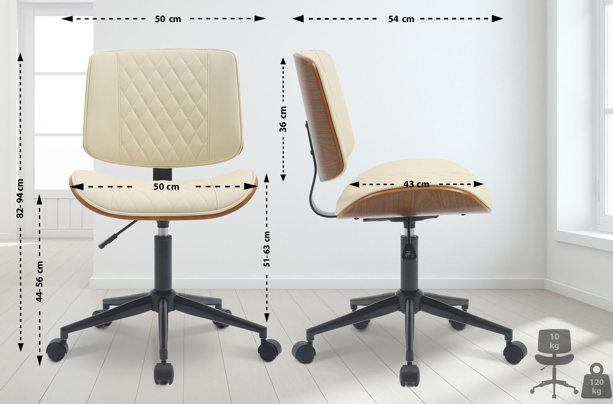 Sedia da ufficio in similpelle Plover