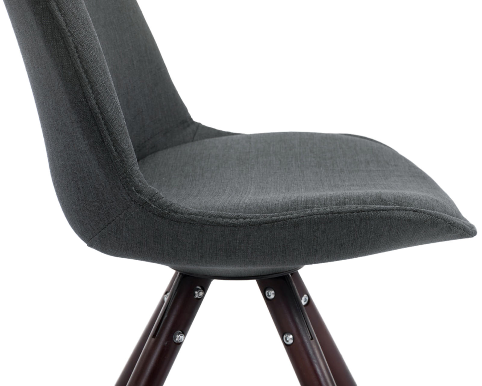 Set di 4 sedie per visitatori Toulouse Fabric Round