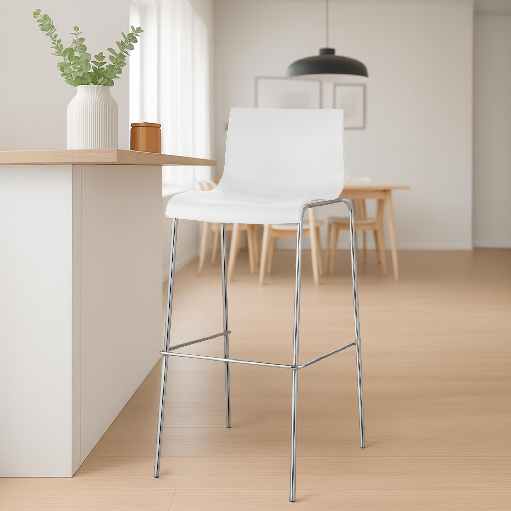 Set di 2 sgabelli da bar Hover in plastica con base a 4 gambe