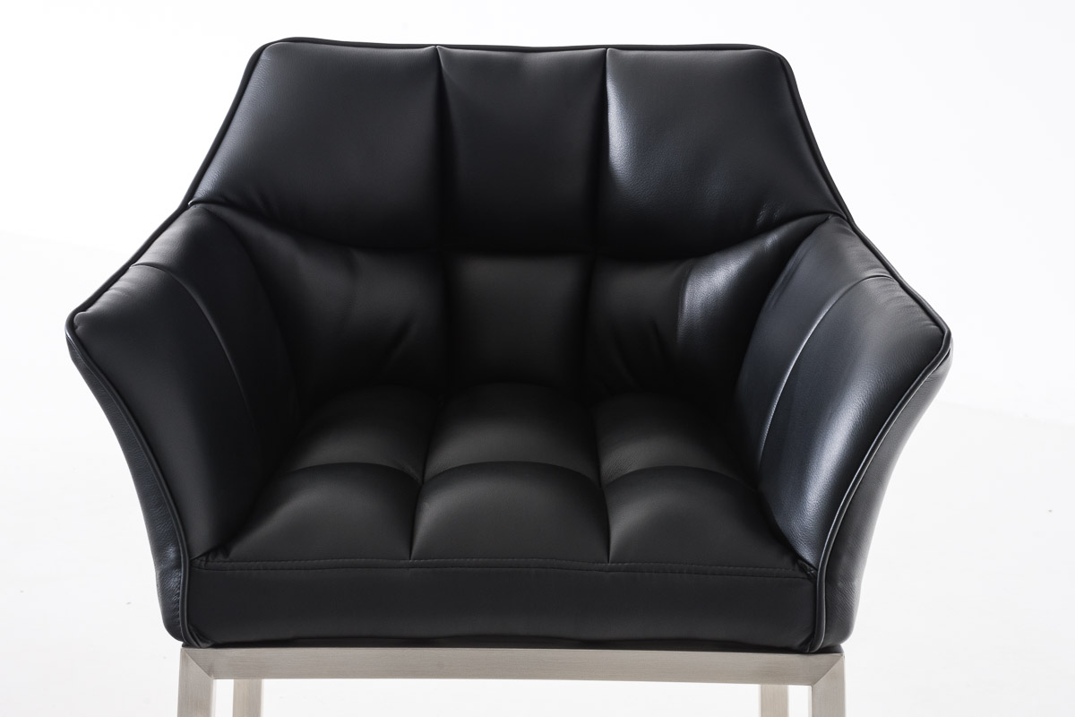 Sgabello da Bar Damaso in Similpelle con Base a Quattro Gambe