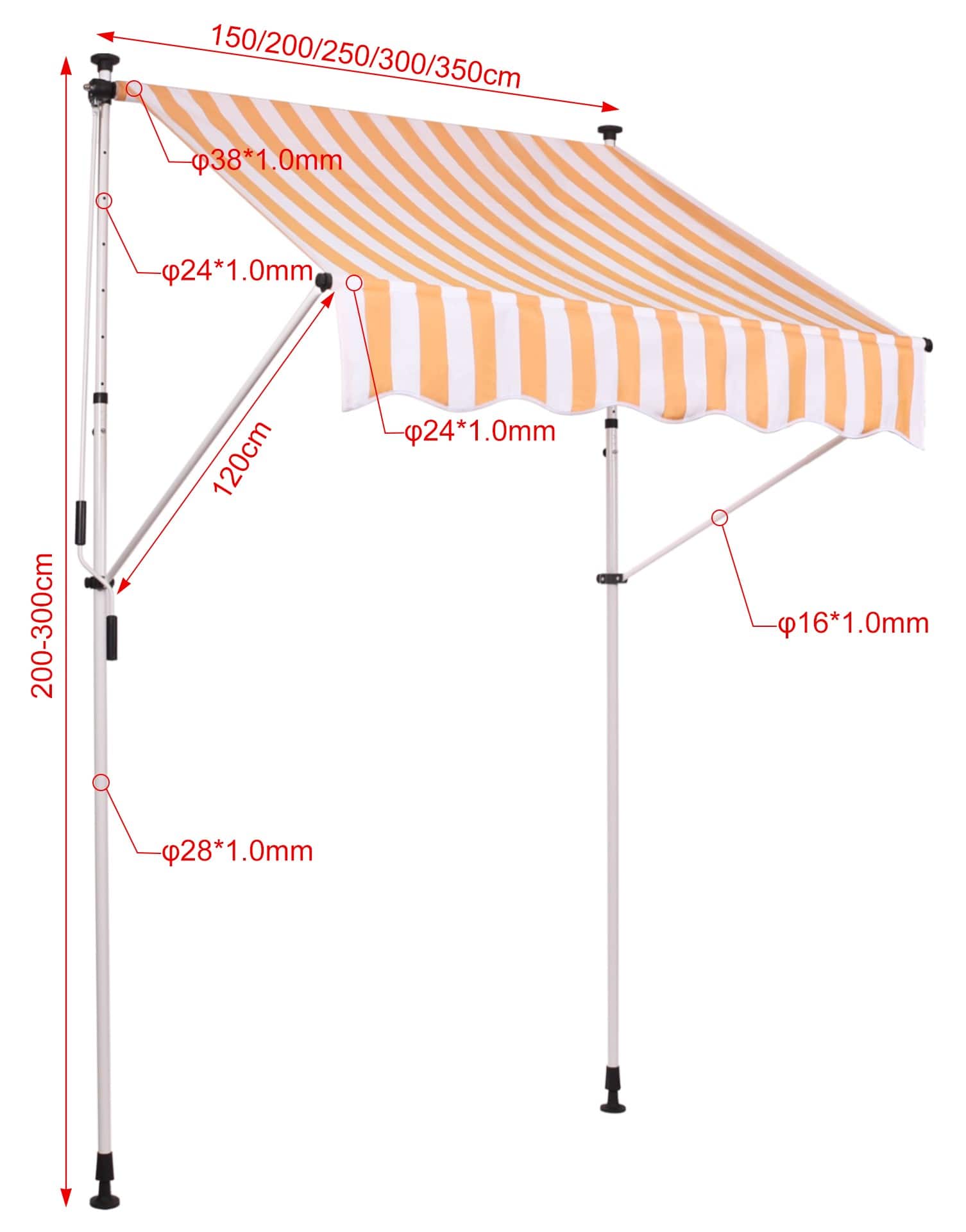Tenda da sole Westerly con morsetto
