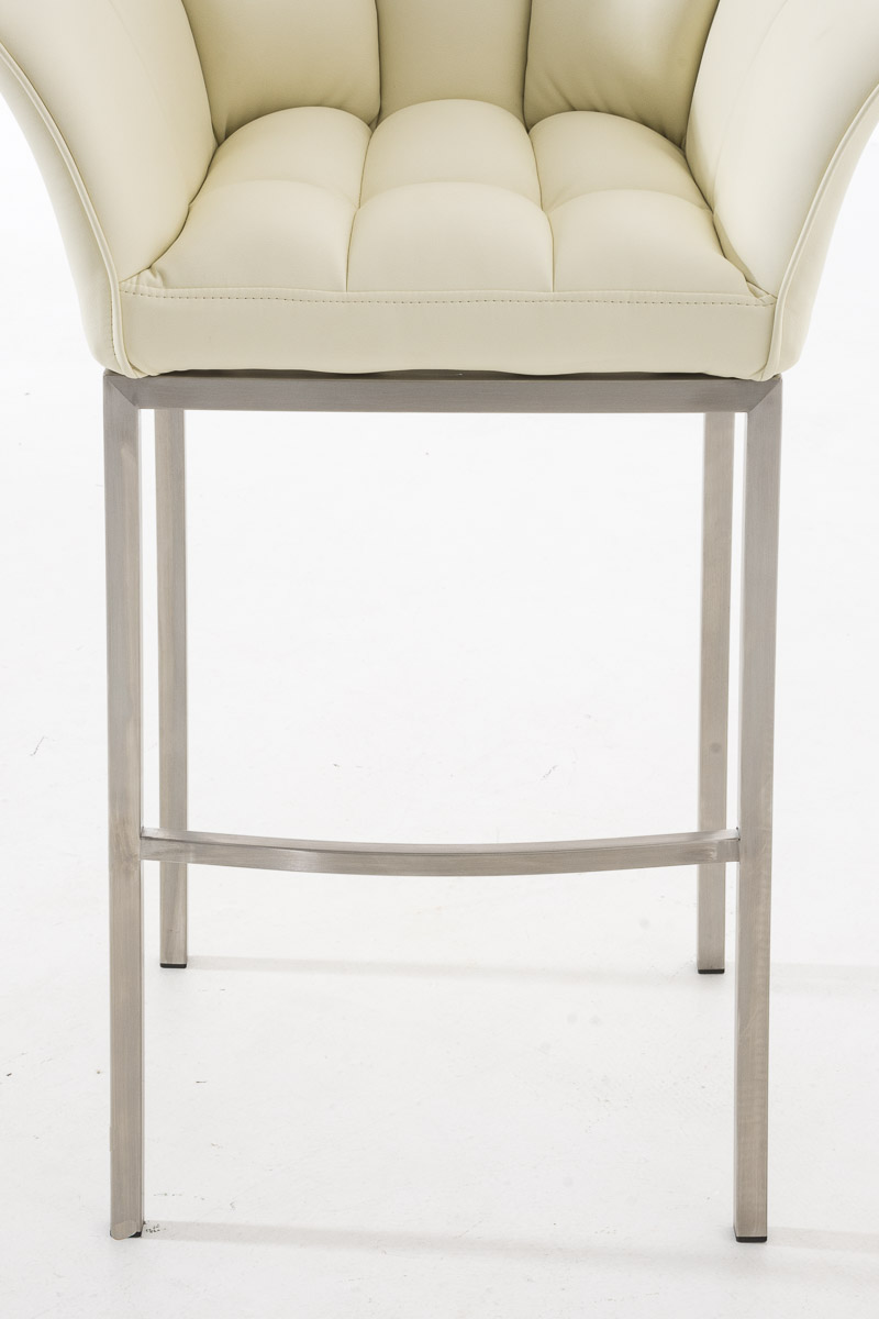 Sgabello da bar Damaso in similpelle con struttura a 4 gambe