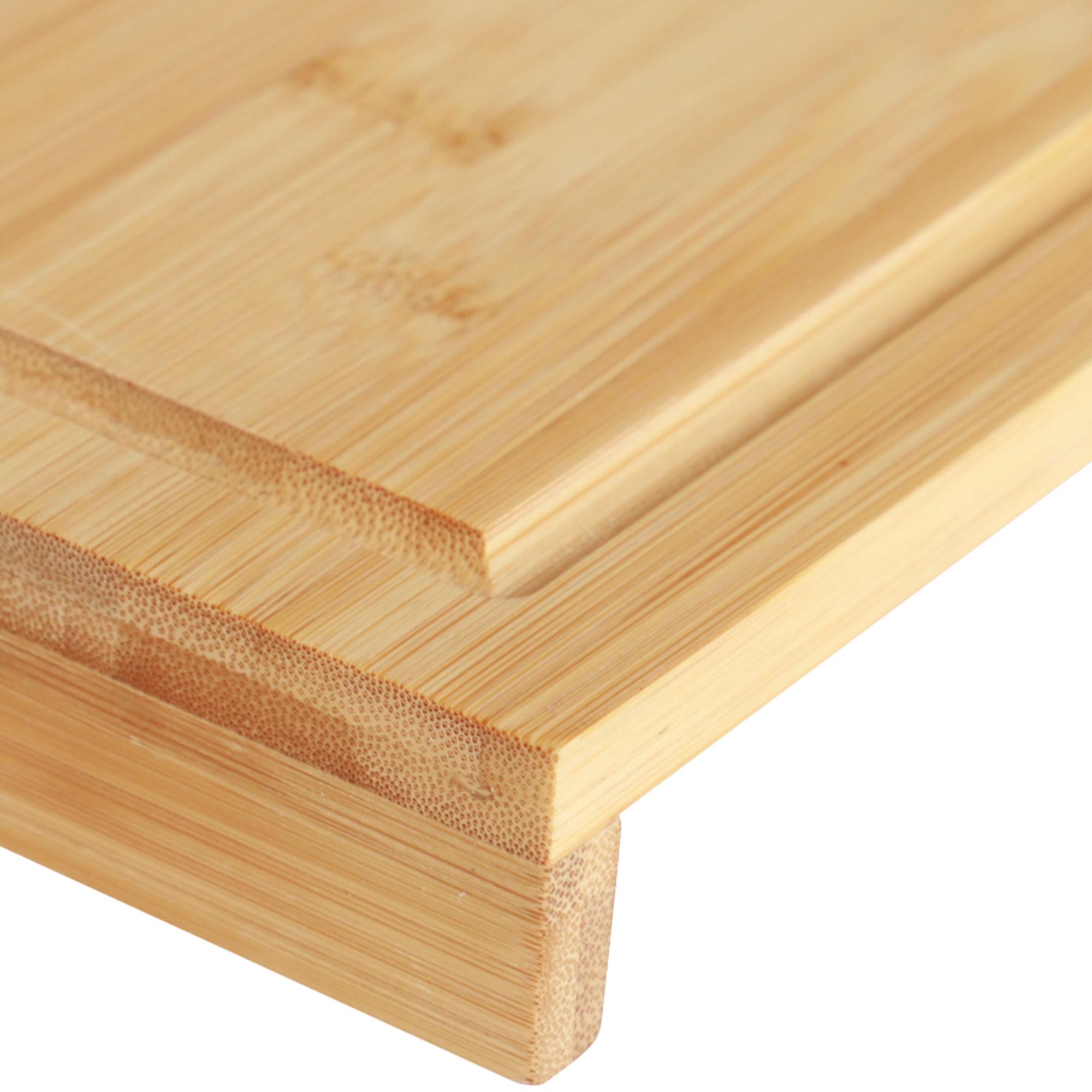 Tagliere in Bamboo XXXL 45 x 33 cm con Bordi Antiscivolo