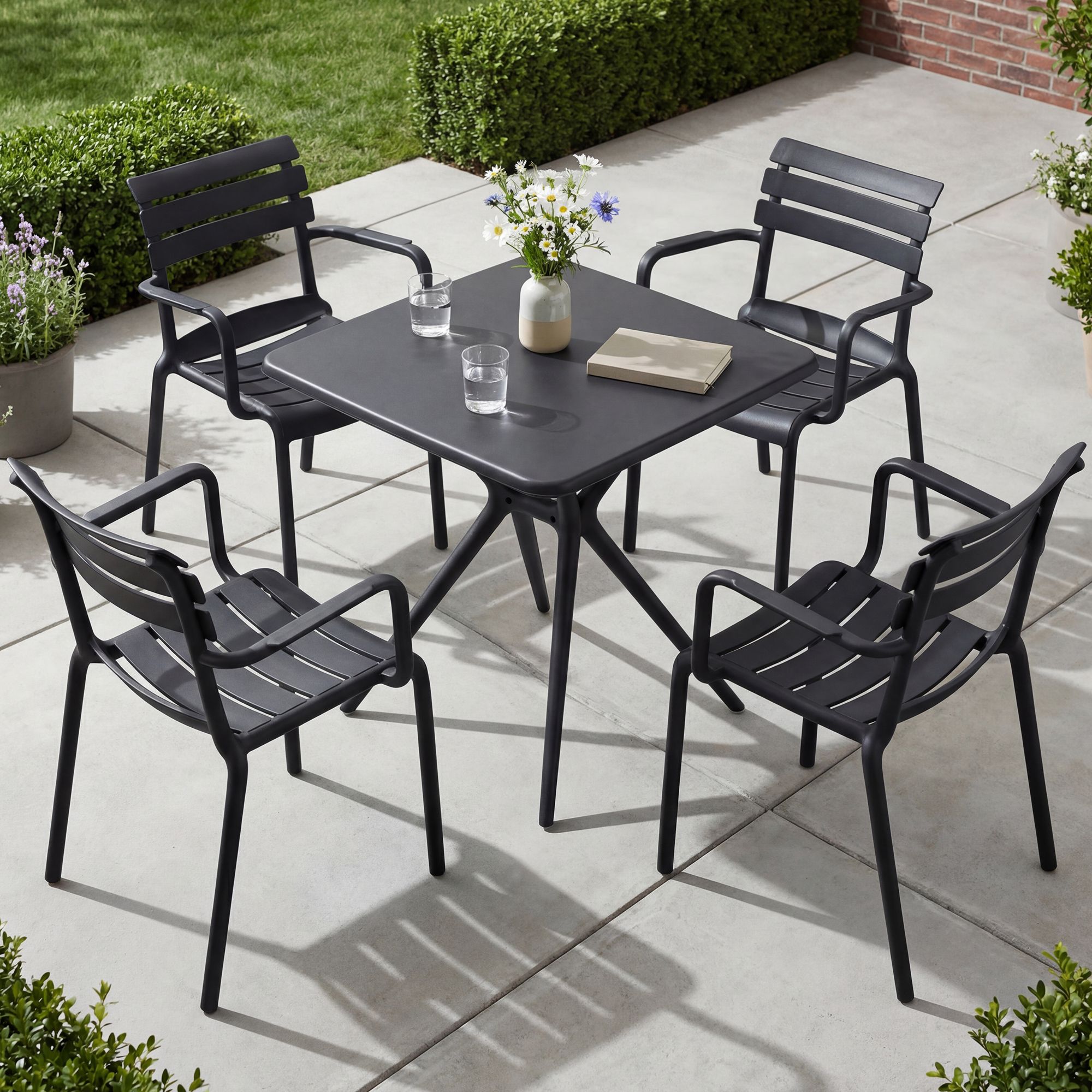 Set Arredo Giardino Avena con 4 Sedie