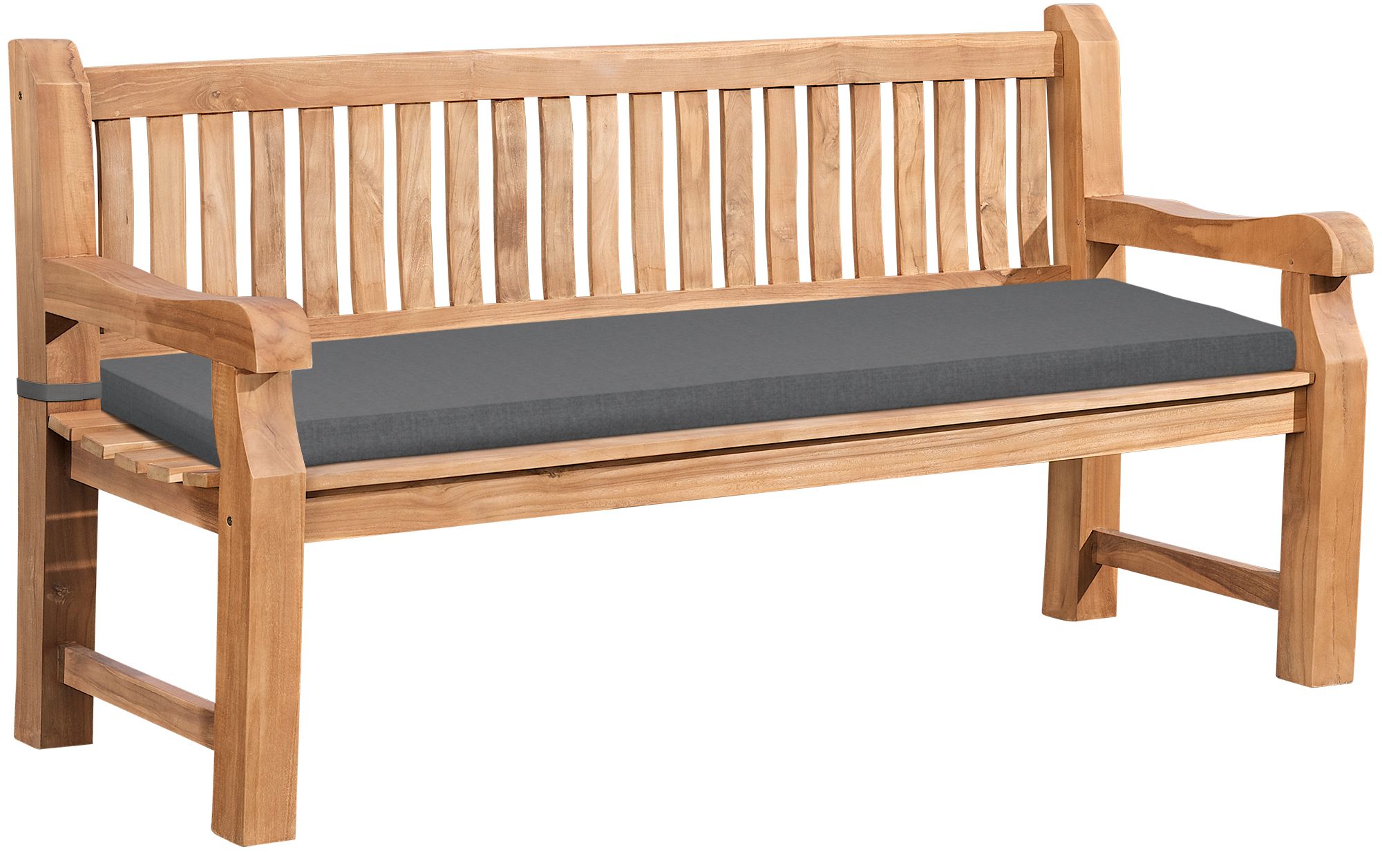 Panca da Giardino in Legno Teak Daxon con Cuscino per Seduta