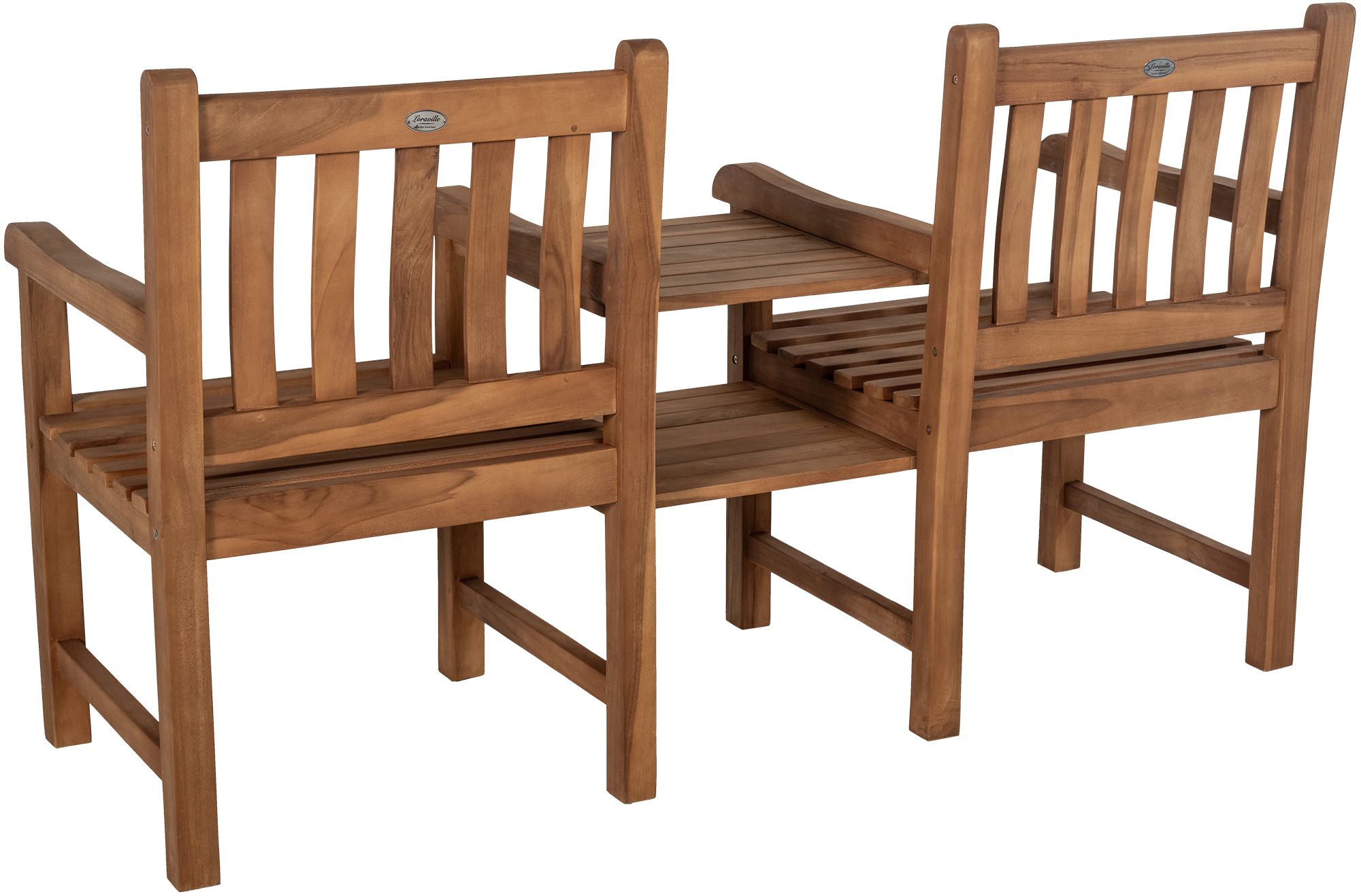 Panca in teak Lior con tavolino