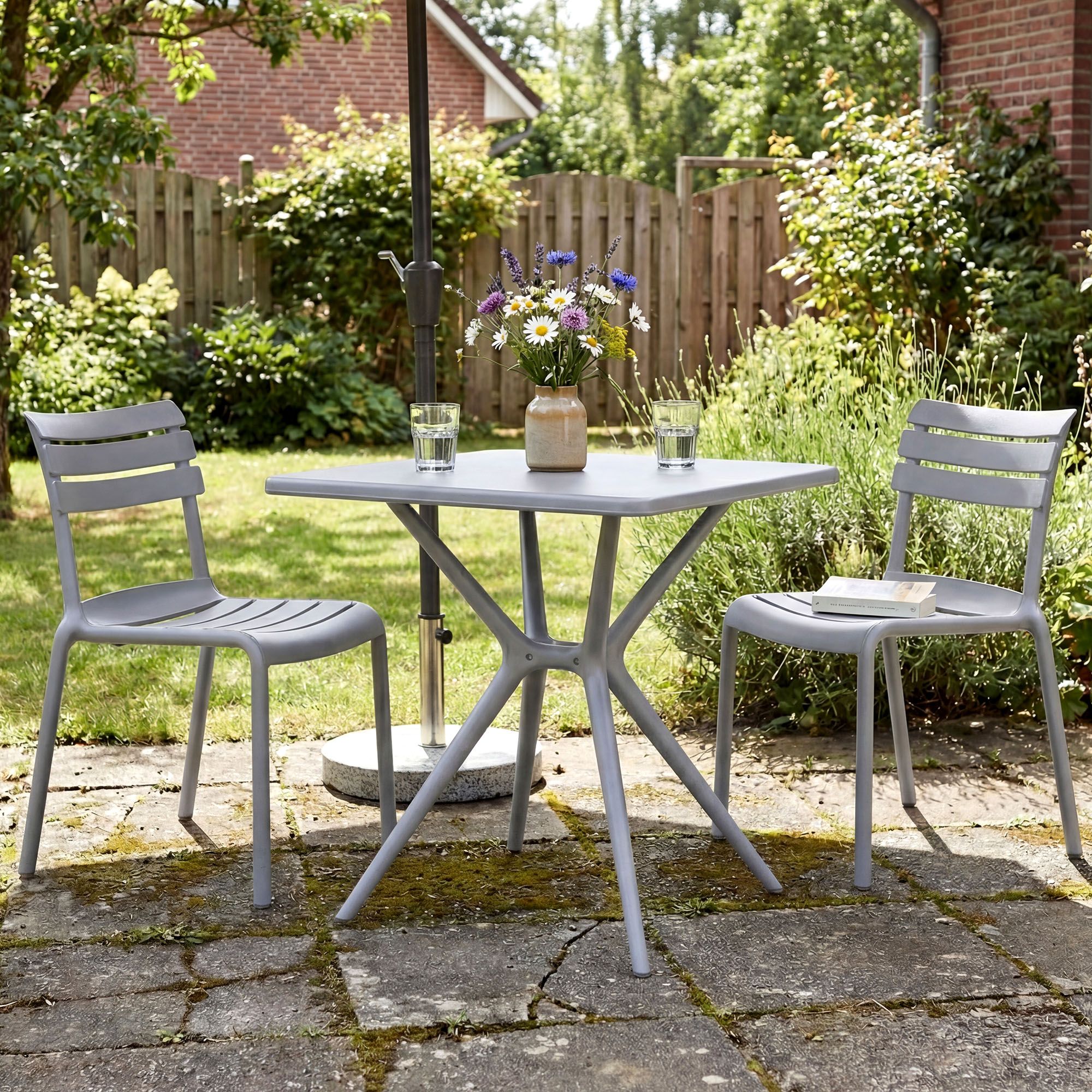 Set Mobili da Giardino Vela con 2 Sedie