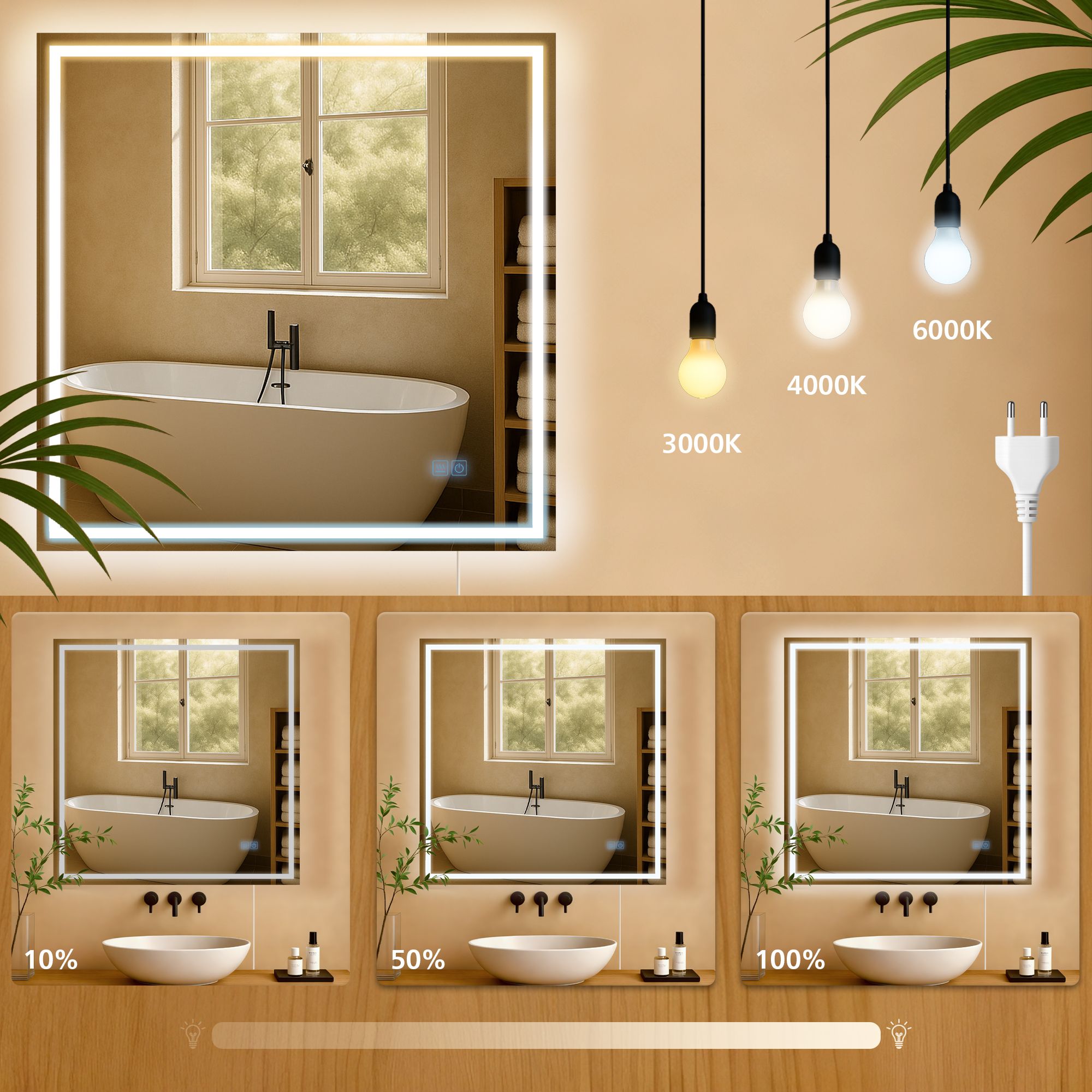Specchio da bagno Jaffrey