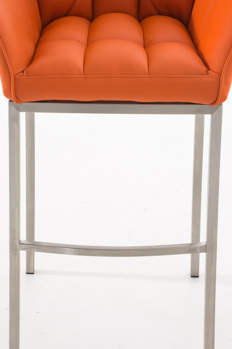 Sgabello da bar Damaso in similpelle con struttura a 4 gambe