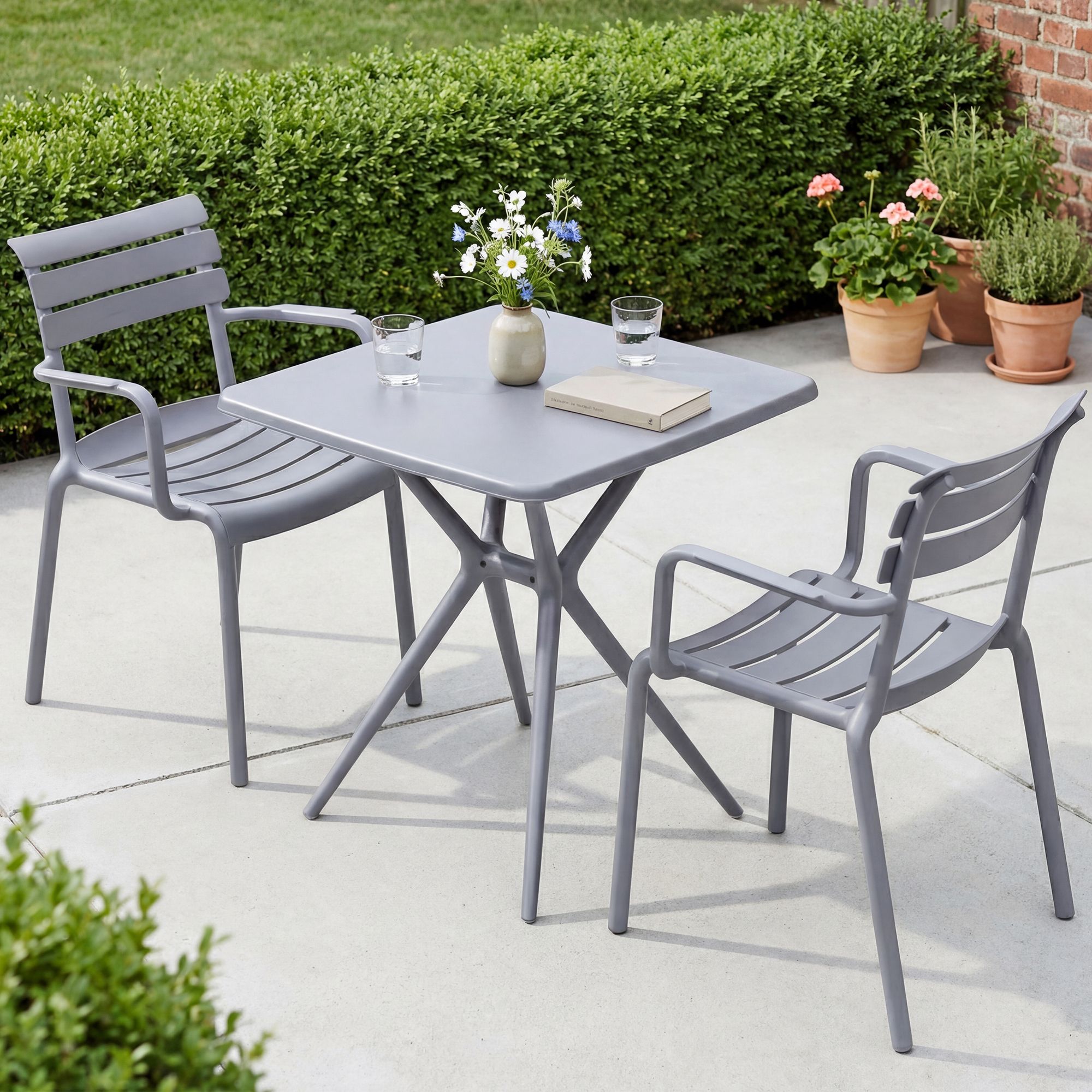 Set Mobili da Giardino Avena con 2 Sedie