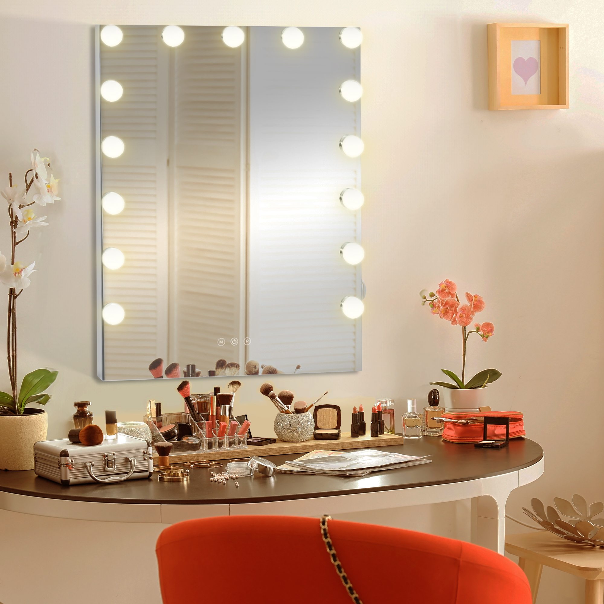 Specchio per trucco con luci Murrieta