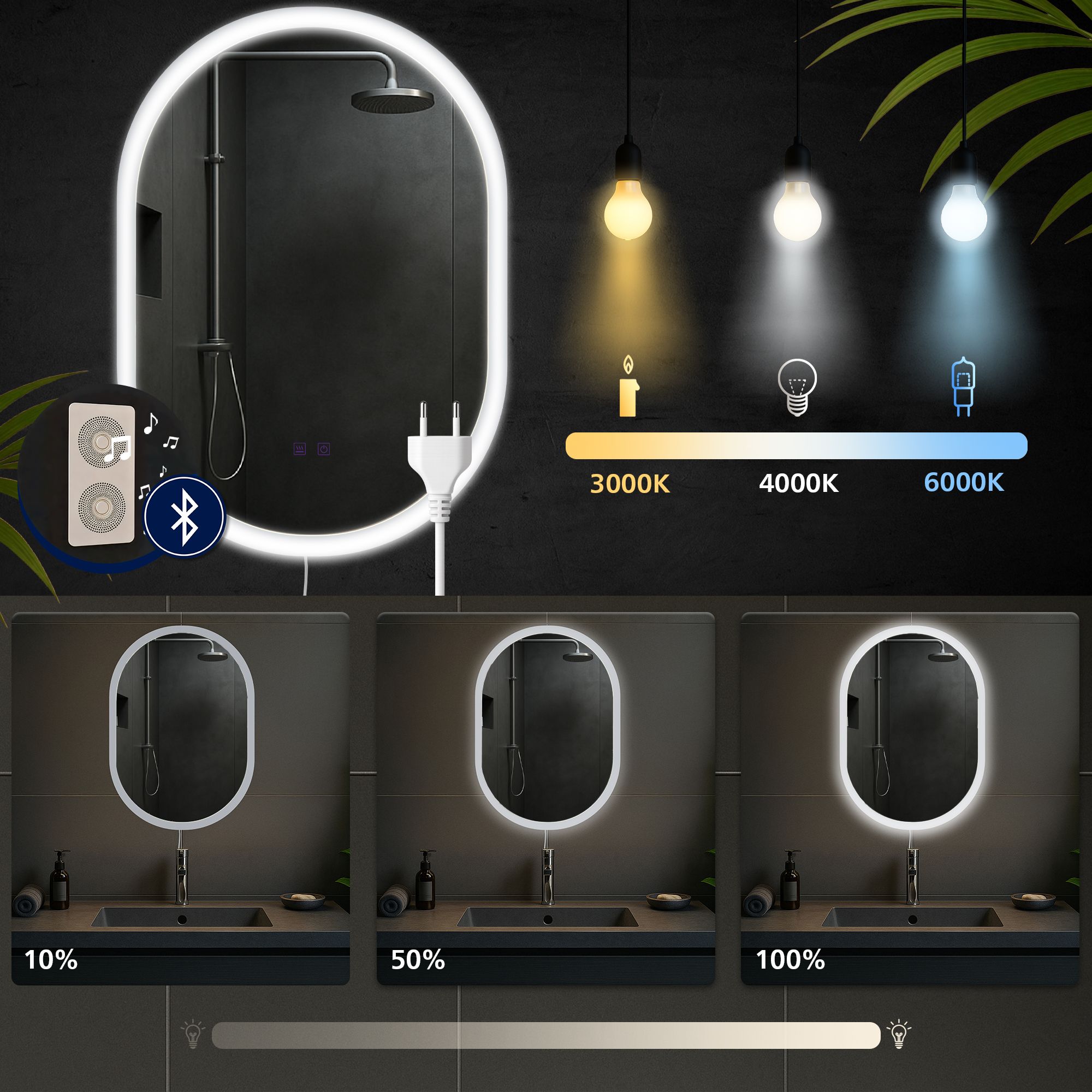 Specchio da bagno Karishma