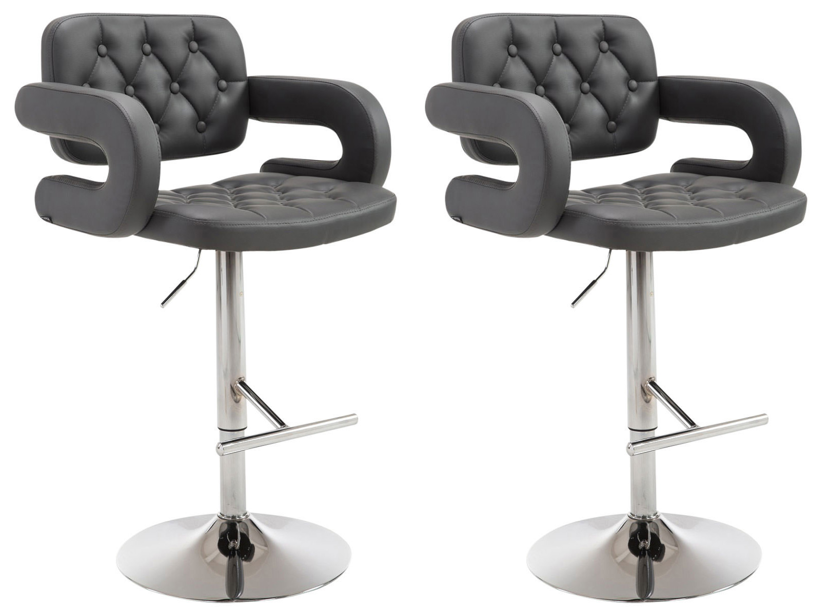 Set 2 Sgabelli Design Dublin In Similpelle