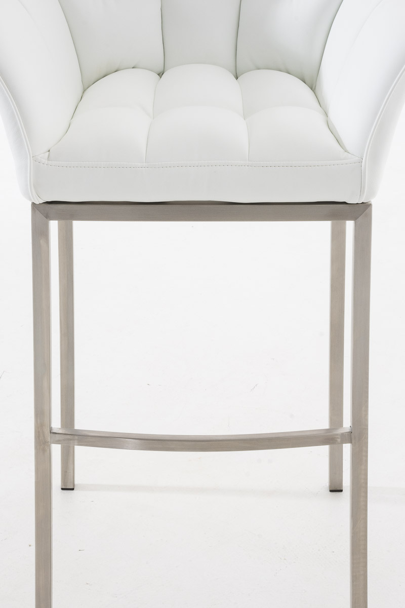 Sgabello da bar Damaso in similpelle con struttura a 4 gambe
