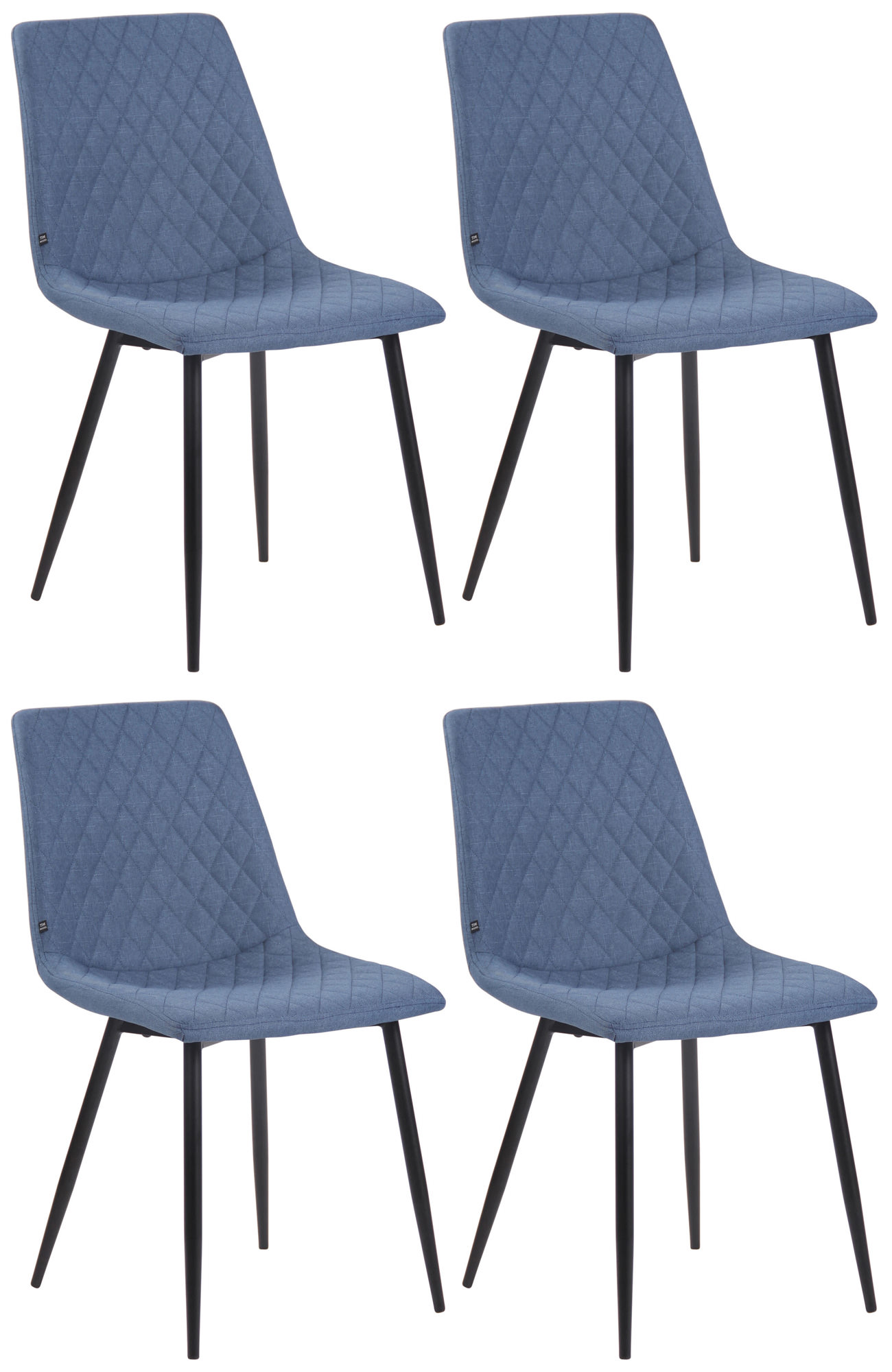 4 set sedie da pranzo Telde in tessuto