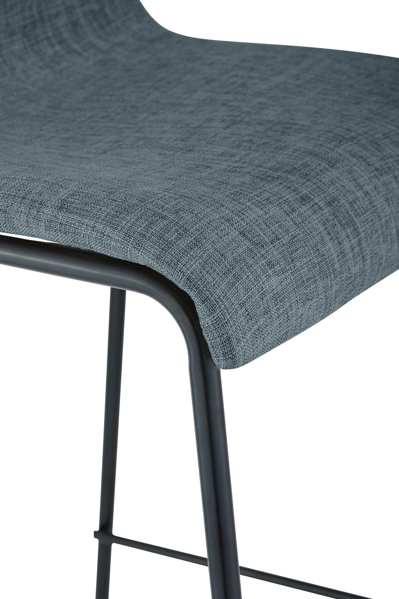 Set da 2 sgabelli da bar Hover in tessuto con base a 4 gambe