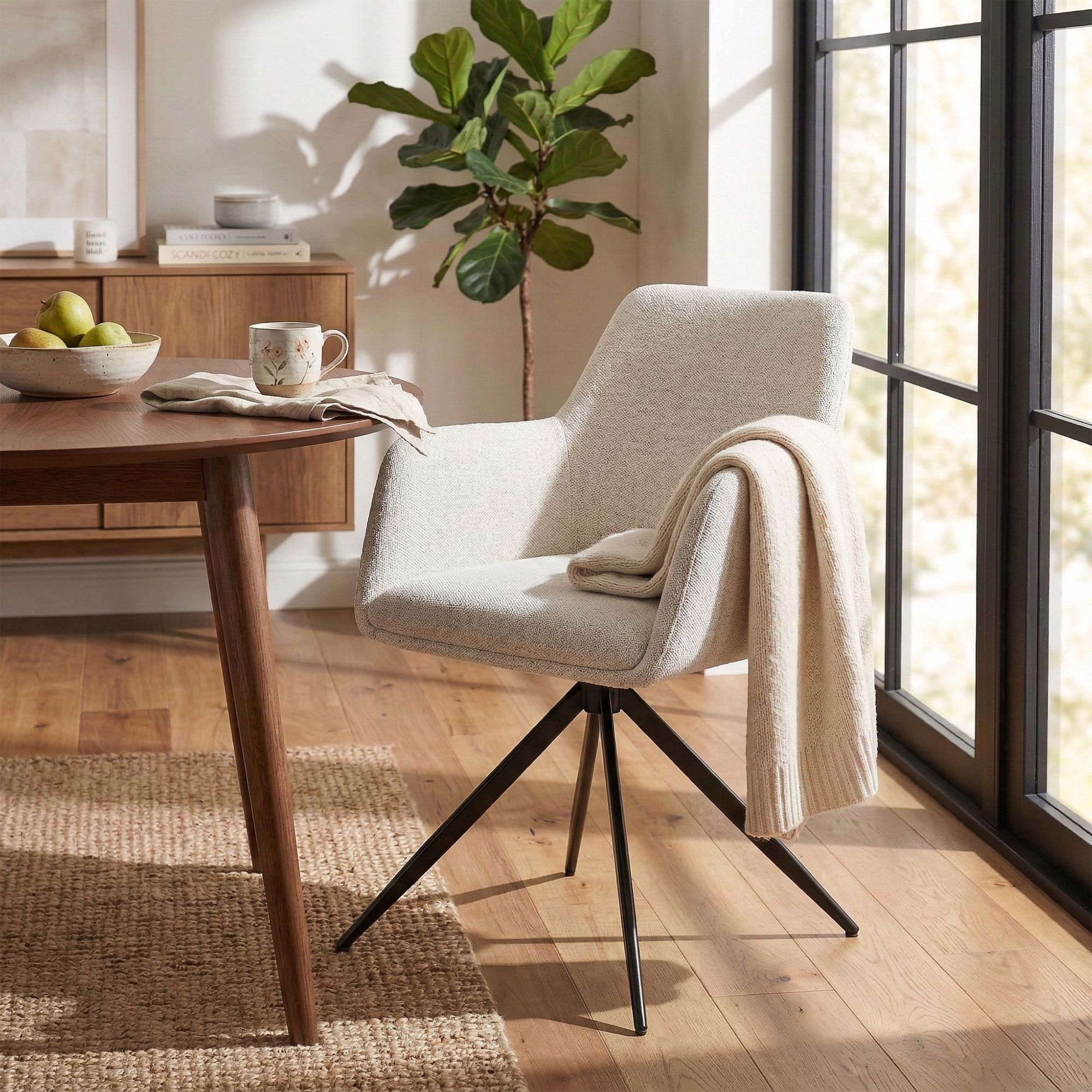 Set da 2 sedie da pranzo Olema in tessuto