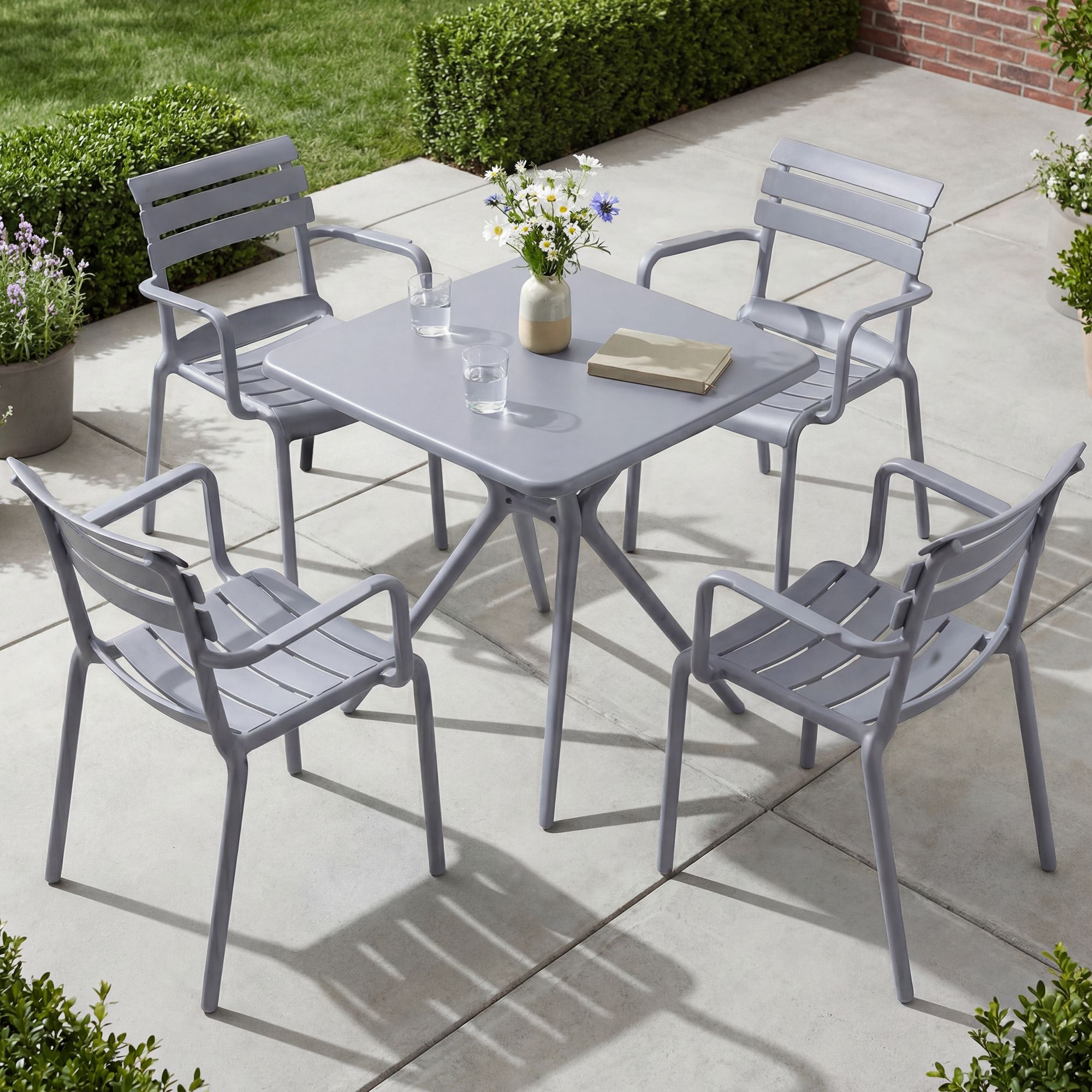 Set Arredo Giardino Avena con 4 Sedie