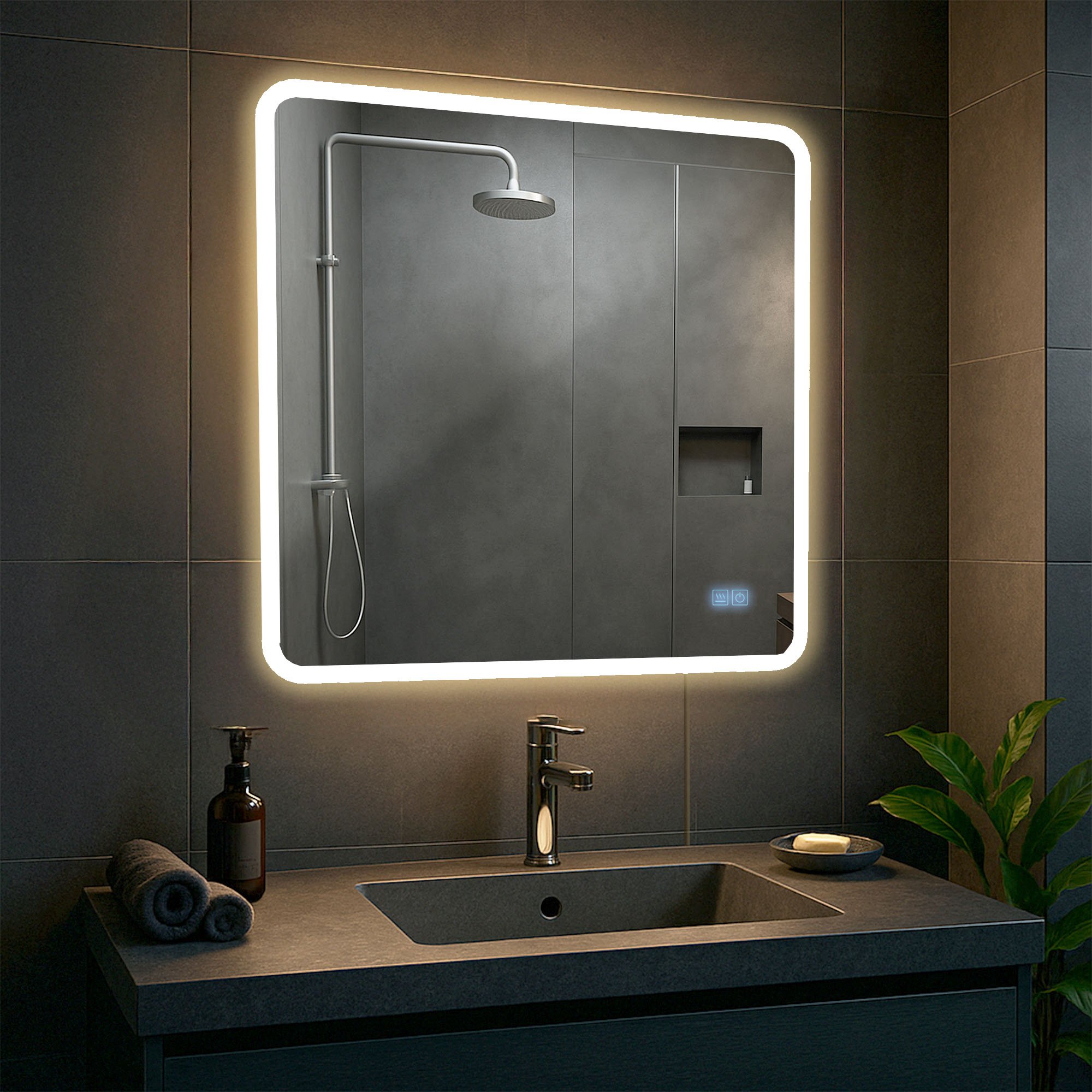 Specchio da bagno Jericho con Bluetooth