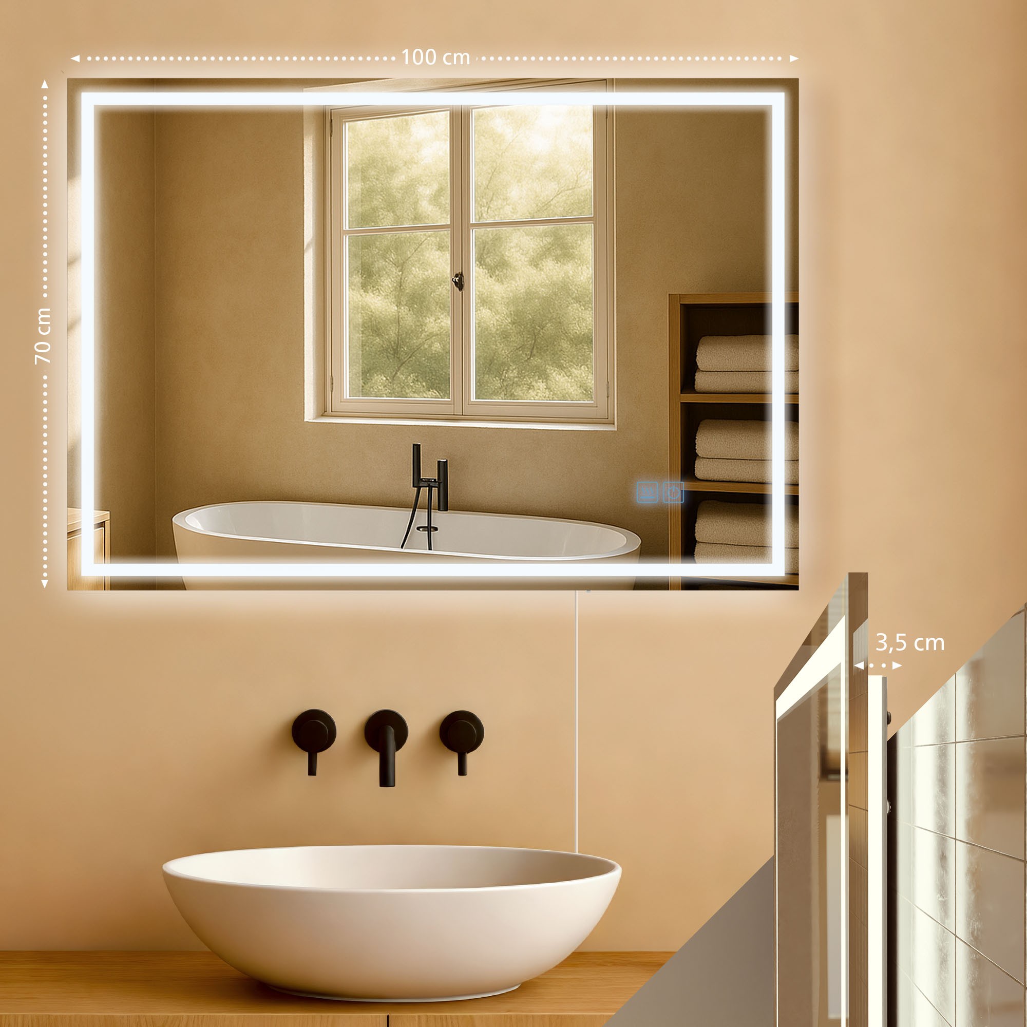 Specchio da bagno Jaffrey