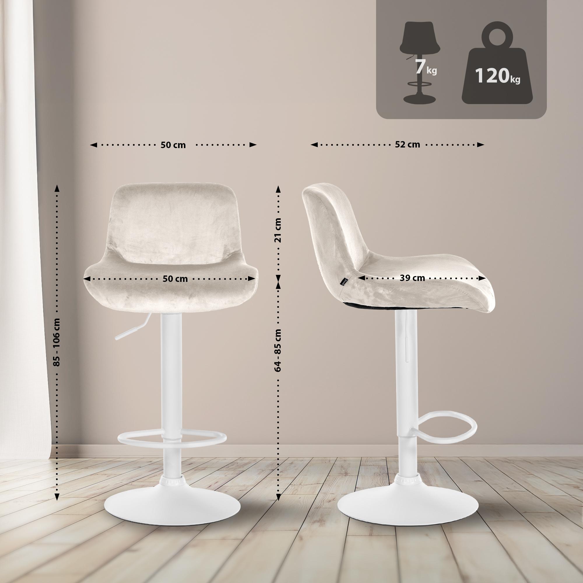 Set di 2 sgabelli da bar Solon White