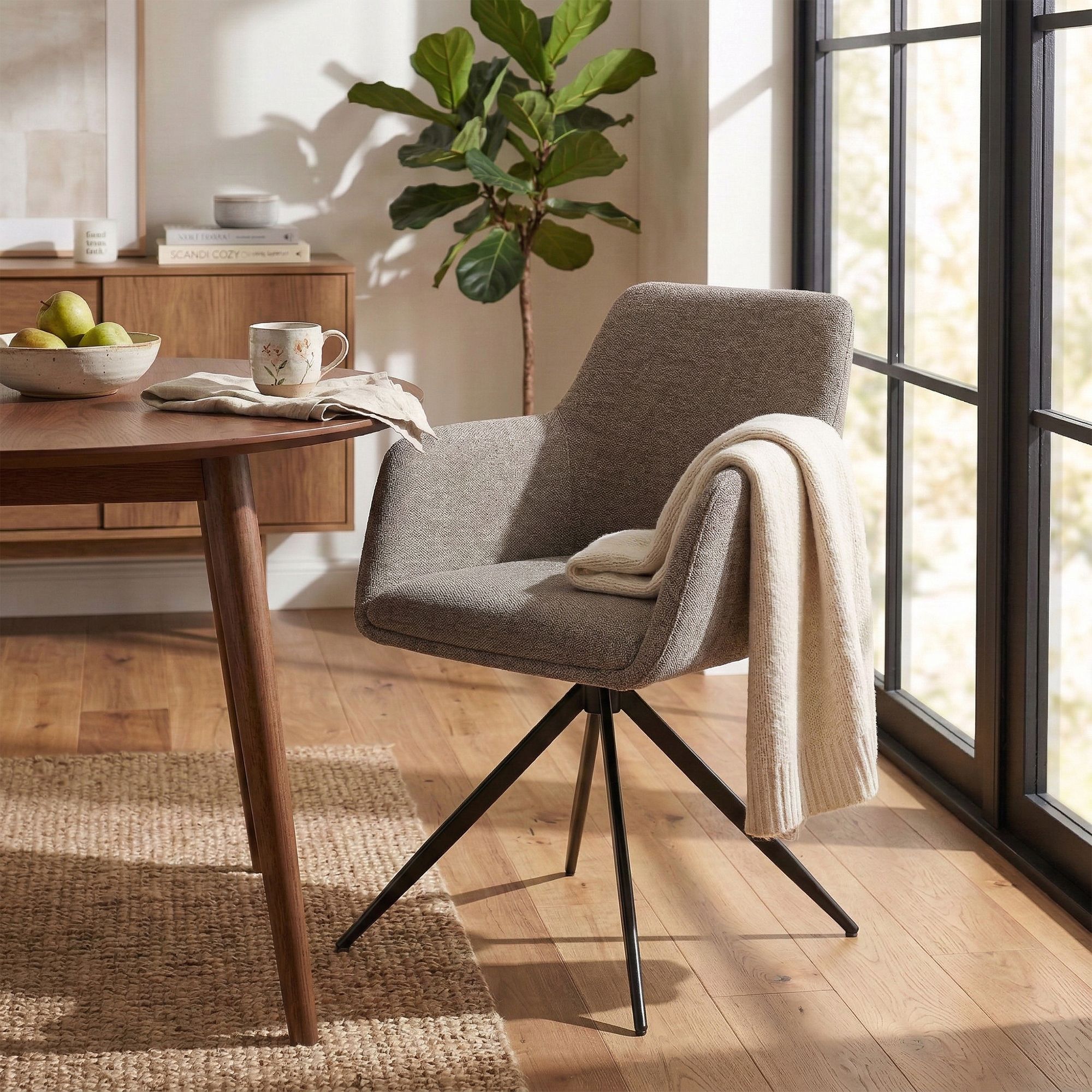 Set da 2 sedie da pranzo Olema in tessuto