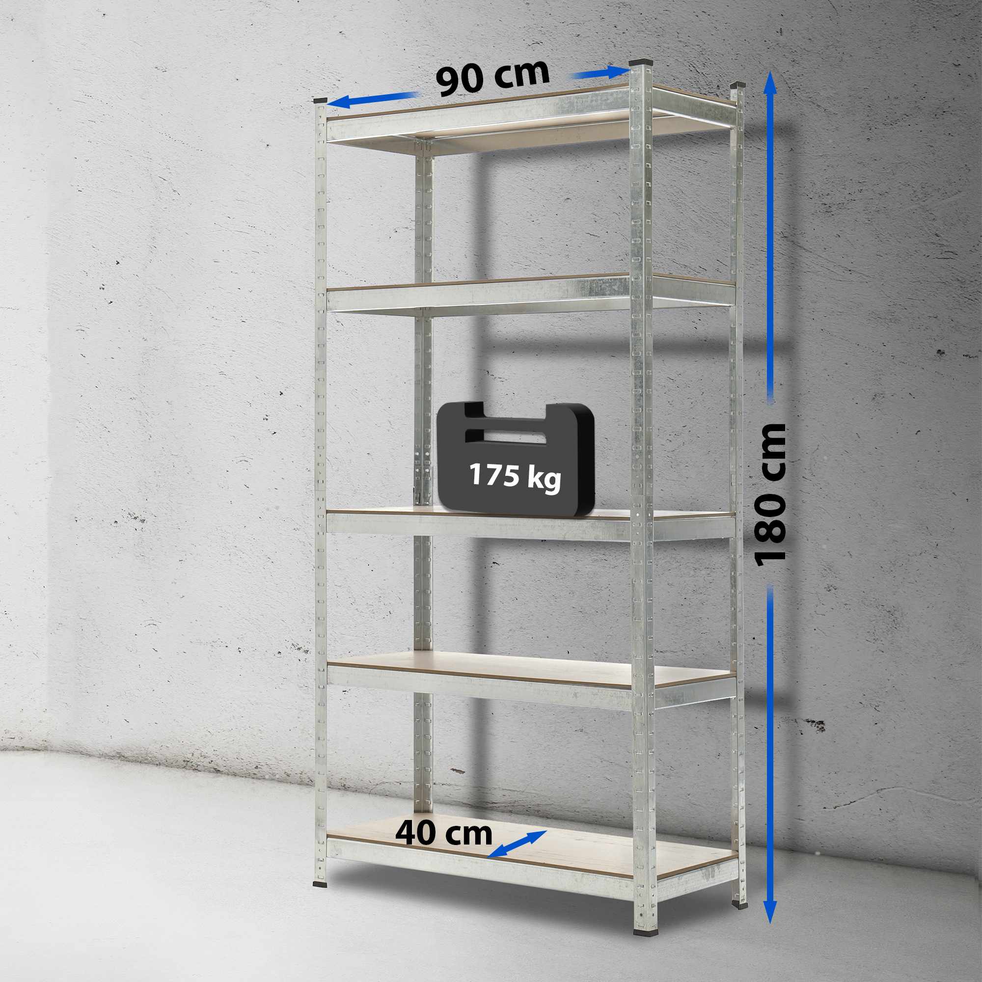 Scaffale Magazzino Alta Portata 875 Kg