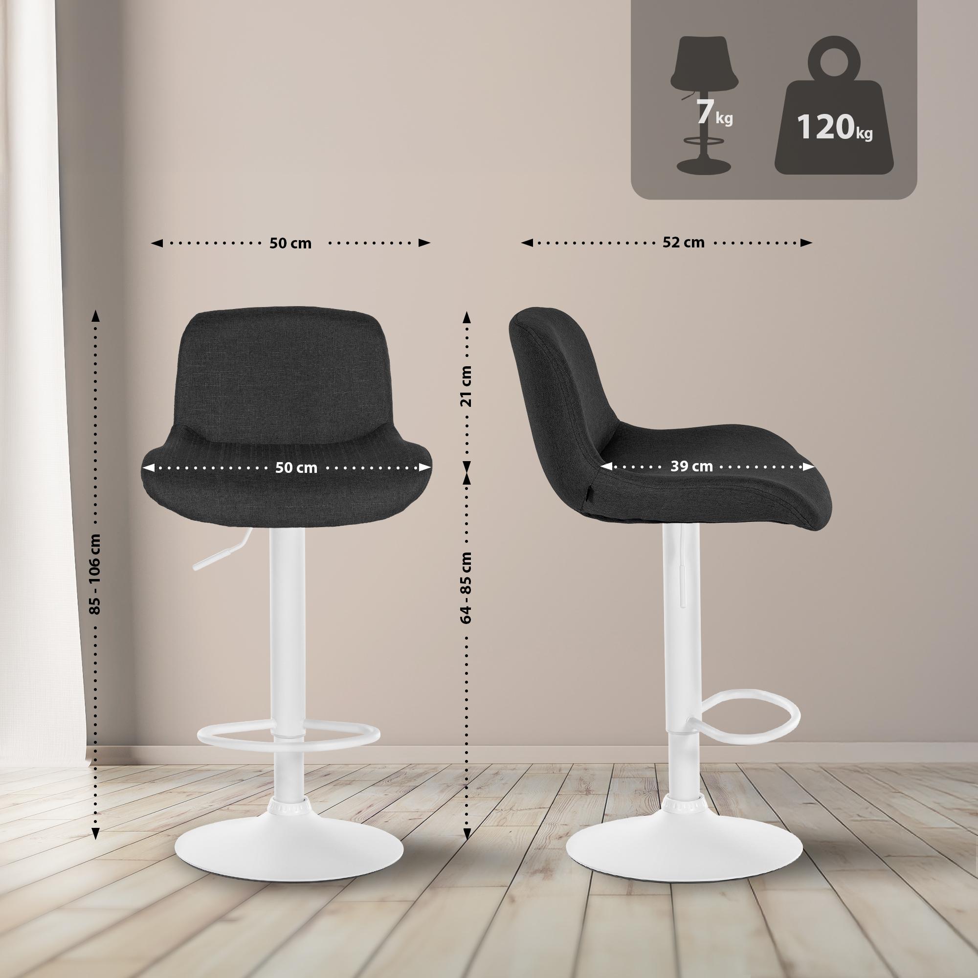 Set di 2 sgabelli da bar Solon White