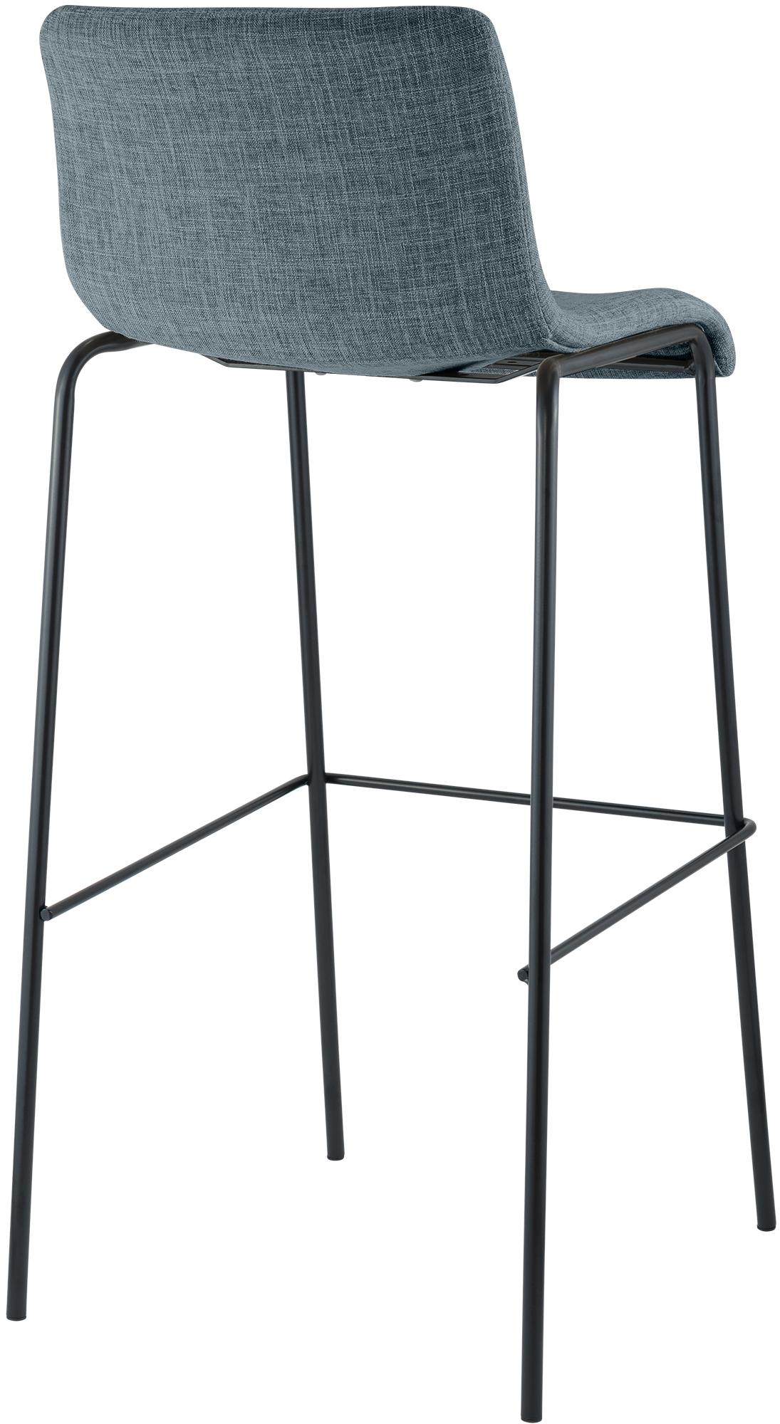 Set da 2 sgabelli da bar Hover in tessuto con base a 4 gambe