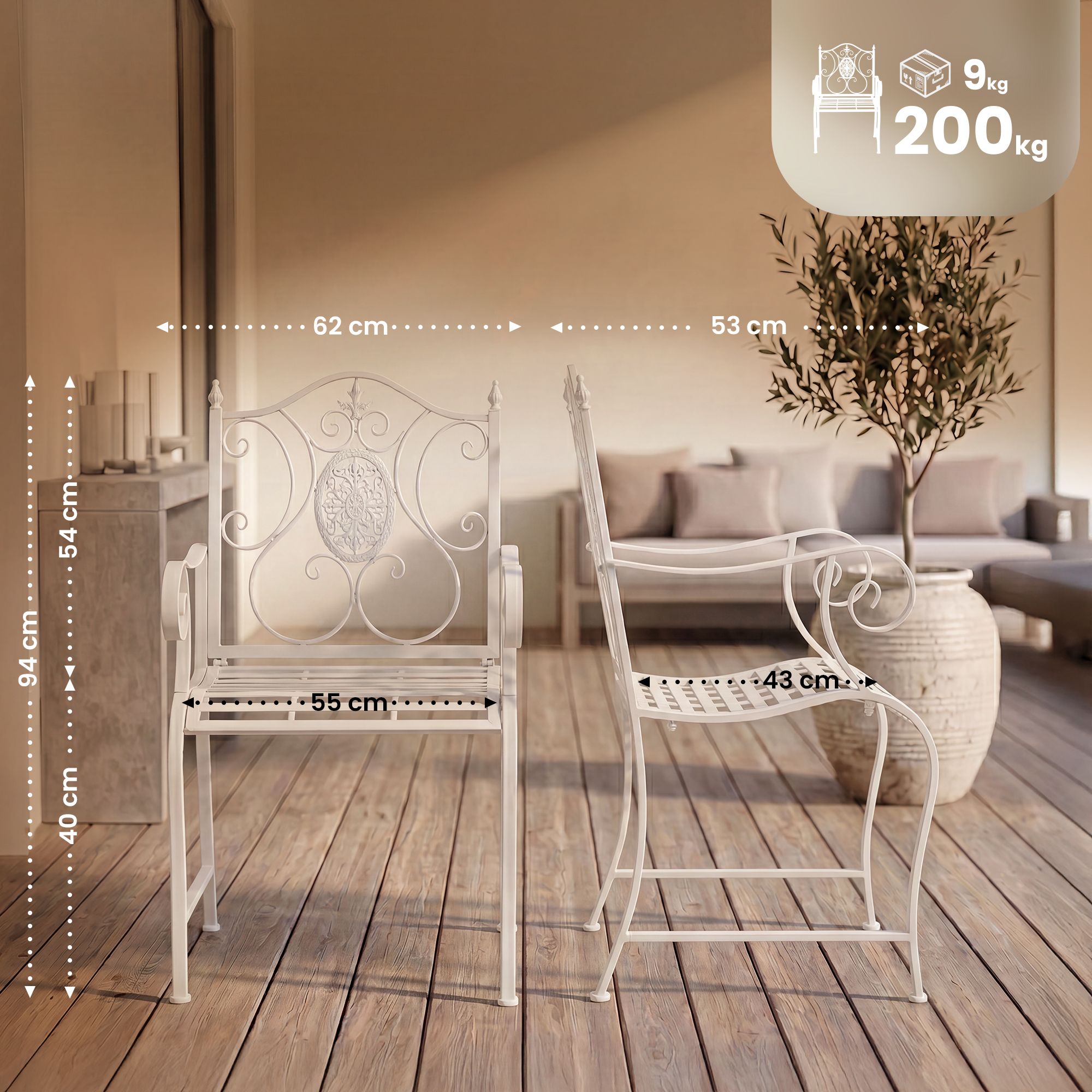 Set di 2 sedie da giardino Punjab