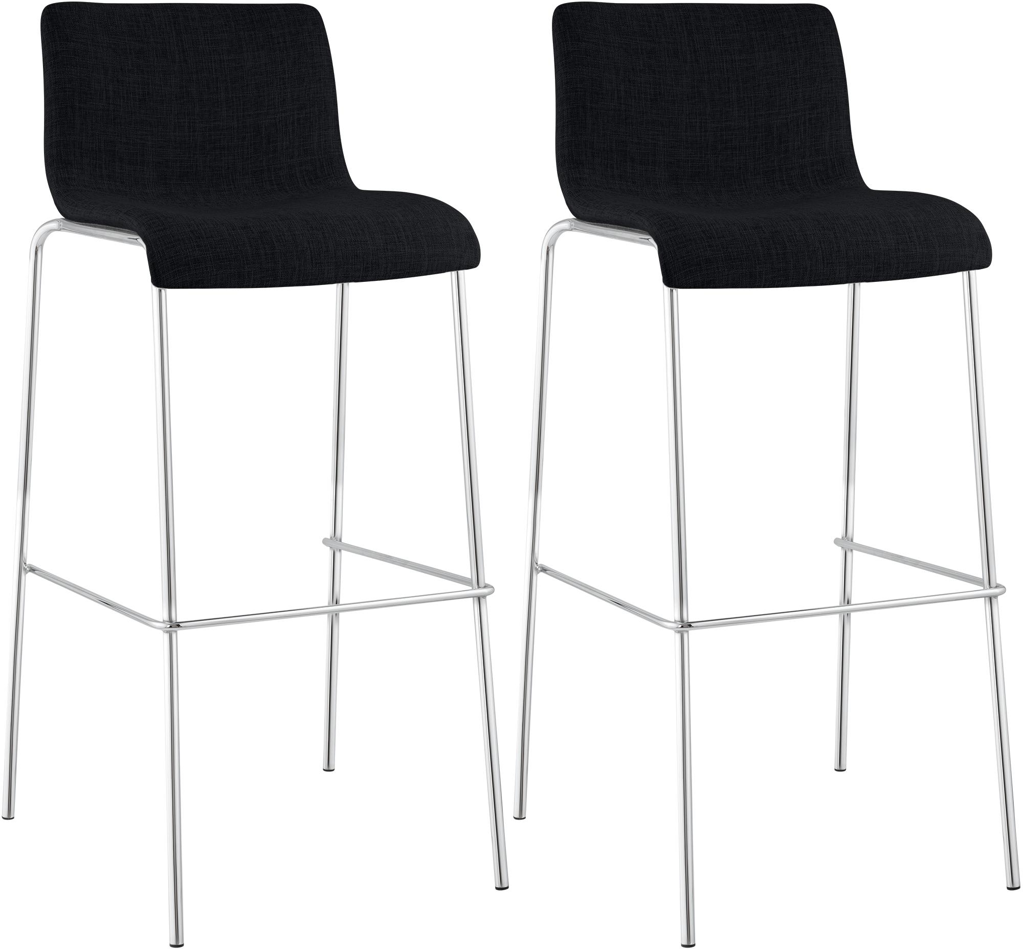 Set da 2 sgabelli da bar Hover in tessuto con base a 4 gambe
