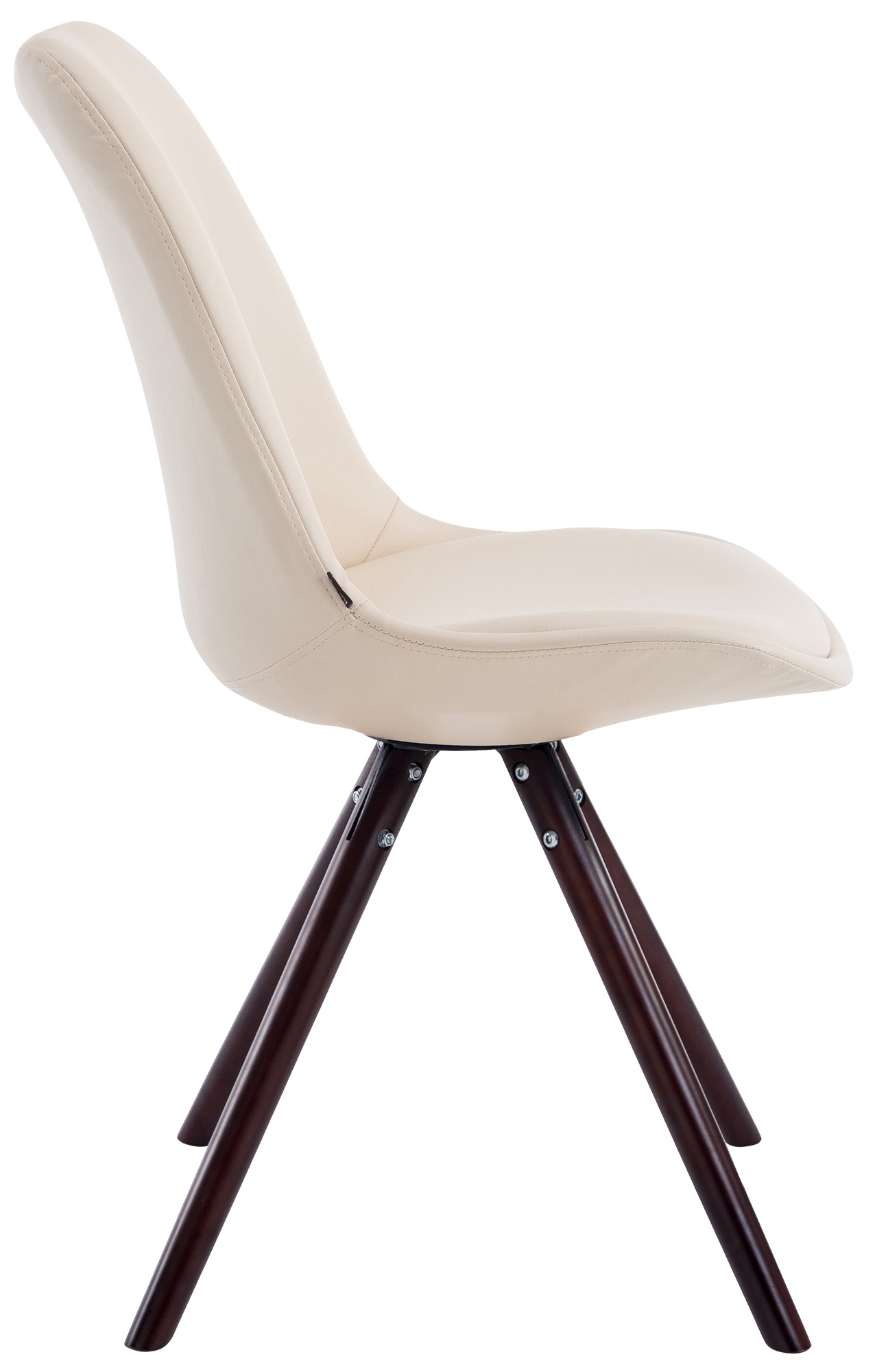 Sedia visitatore Laval in similpelle gambe tonde