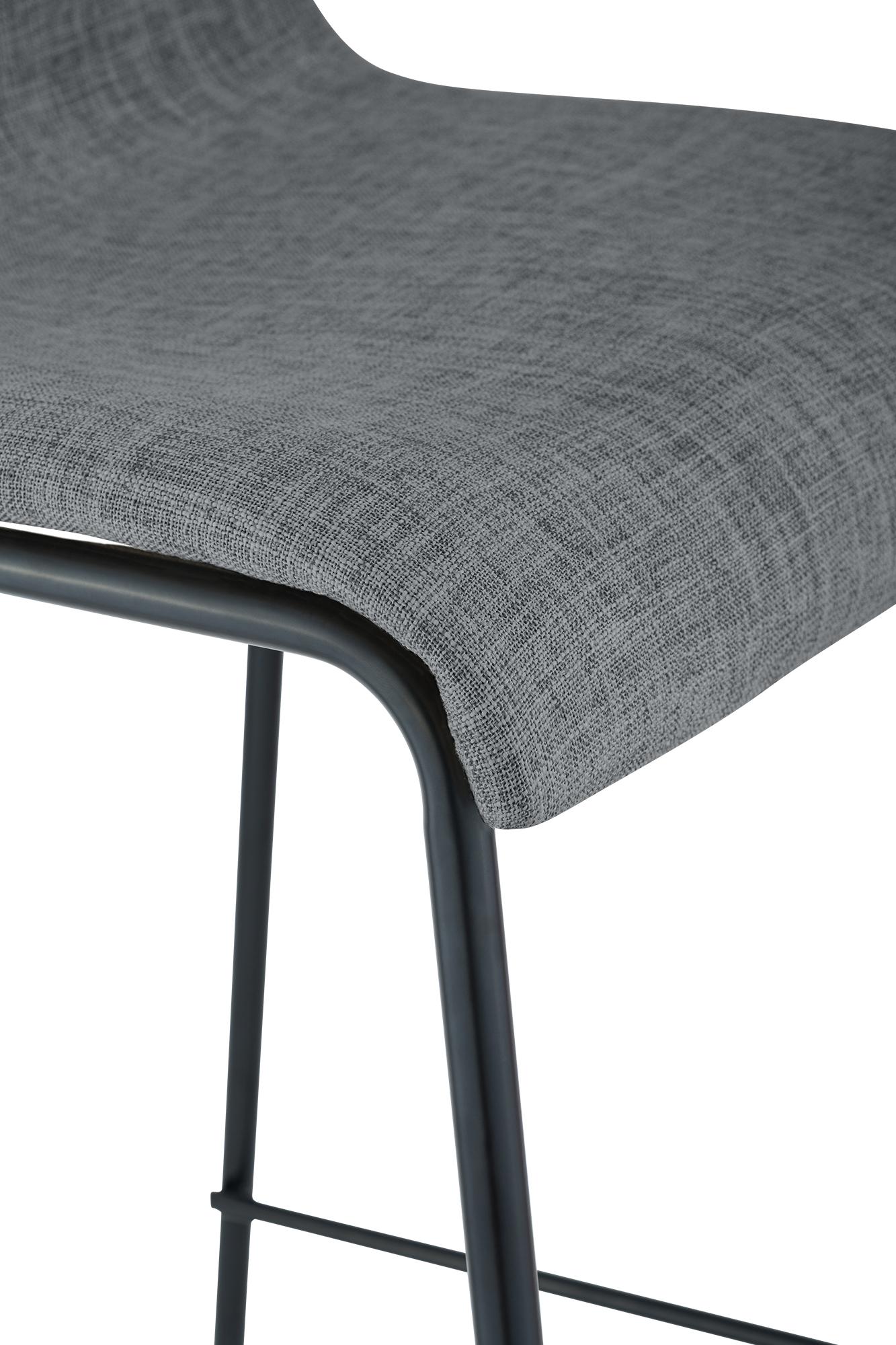 Set da 2 sgabelli da bar Hover in tessuto con base a 4 gambe