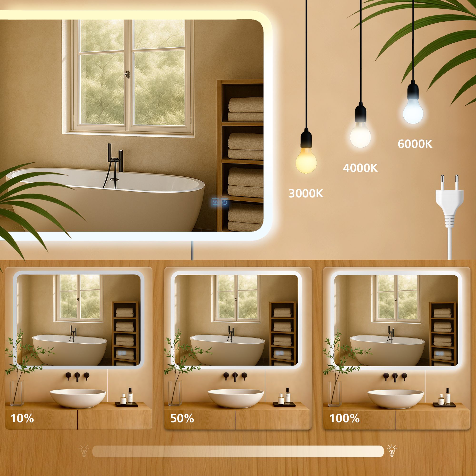Specchio da bagno Jericho
