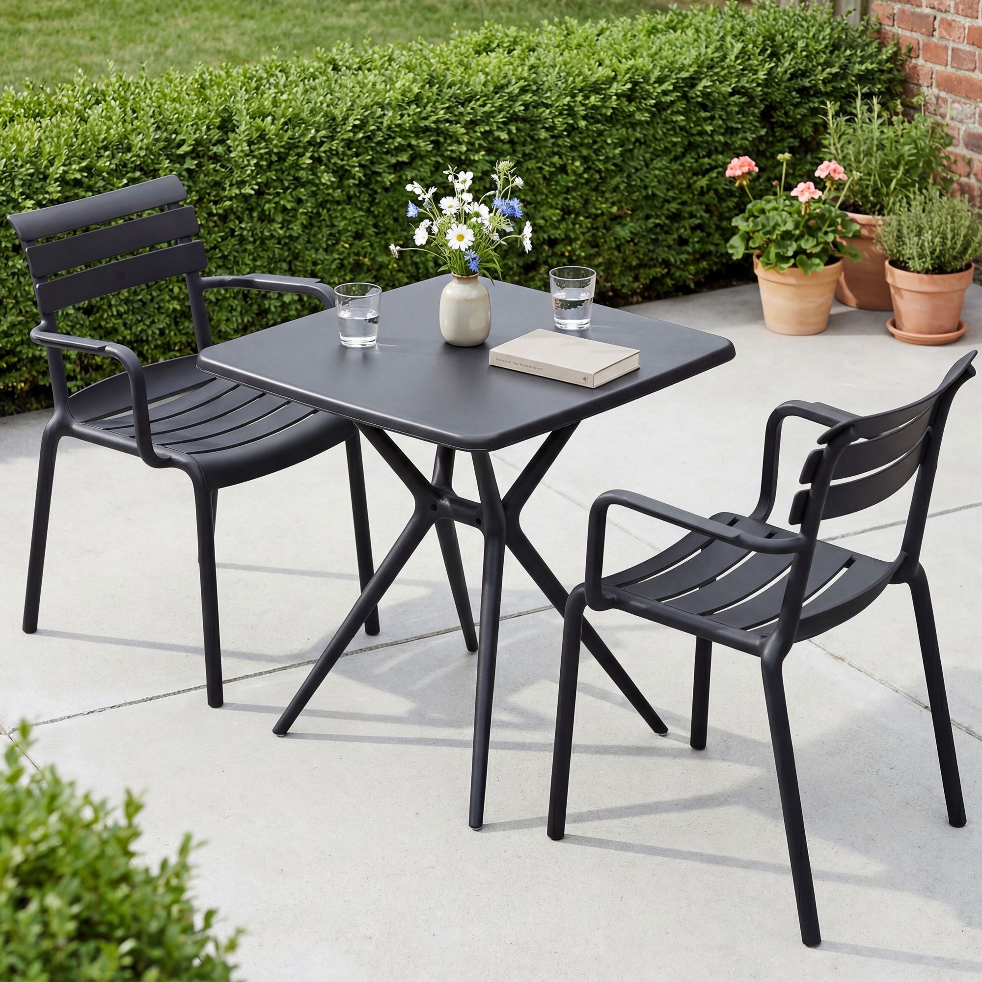 Set Mobili da Giardino Avena con 2 Sedie