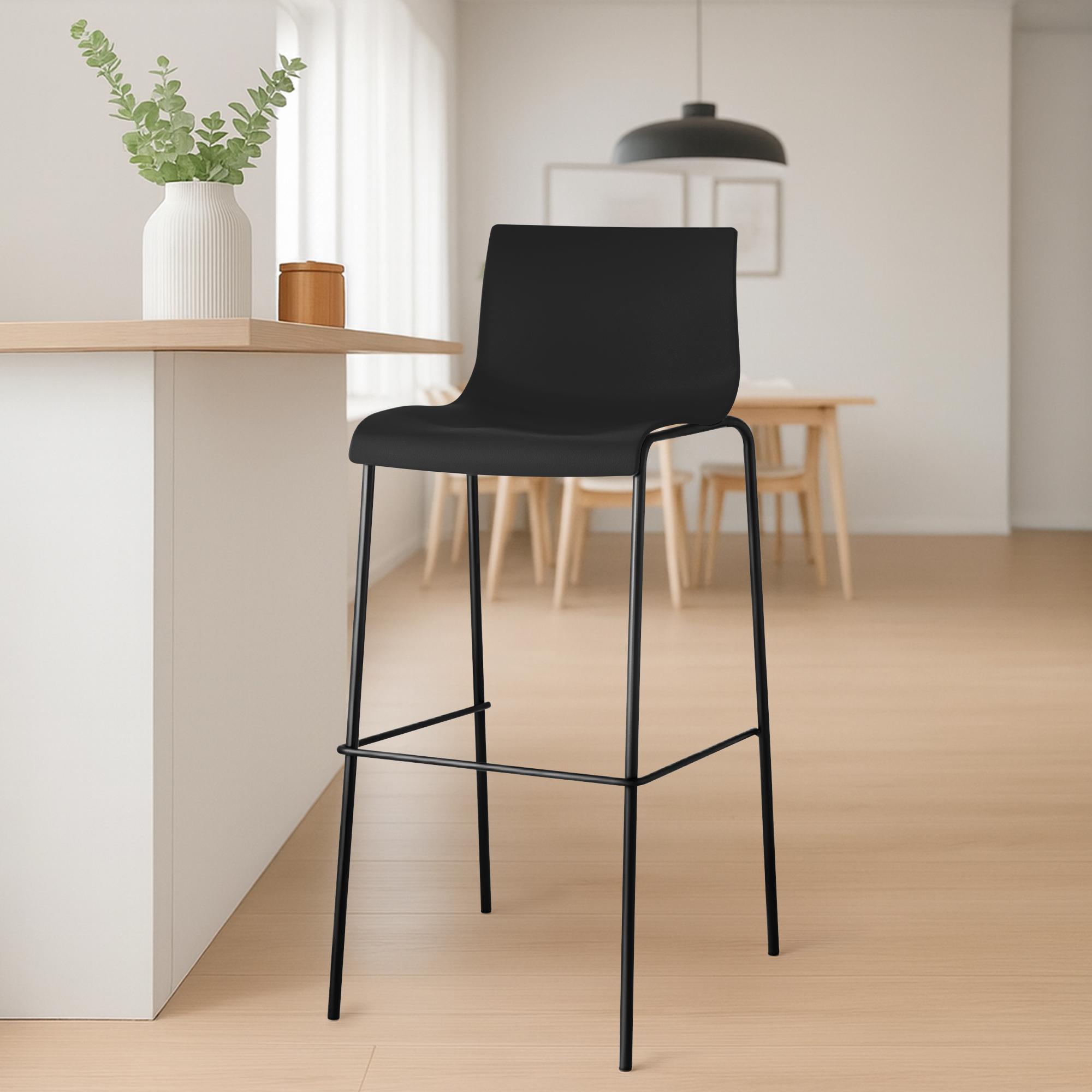 Sgabello da Bar Hover Plastica Struttura a 4 Gambe
