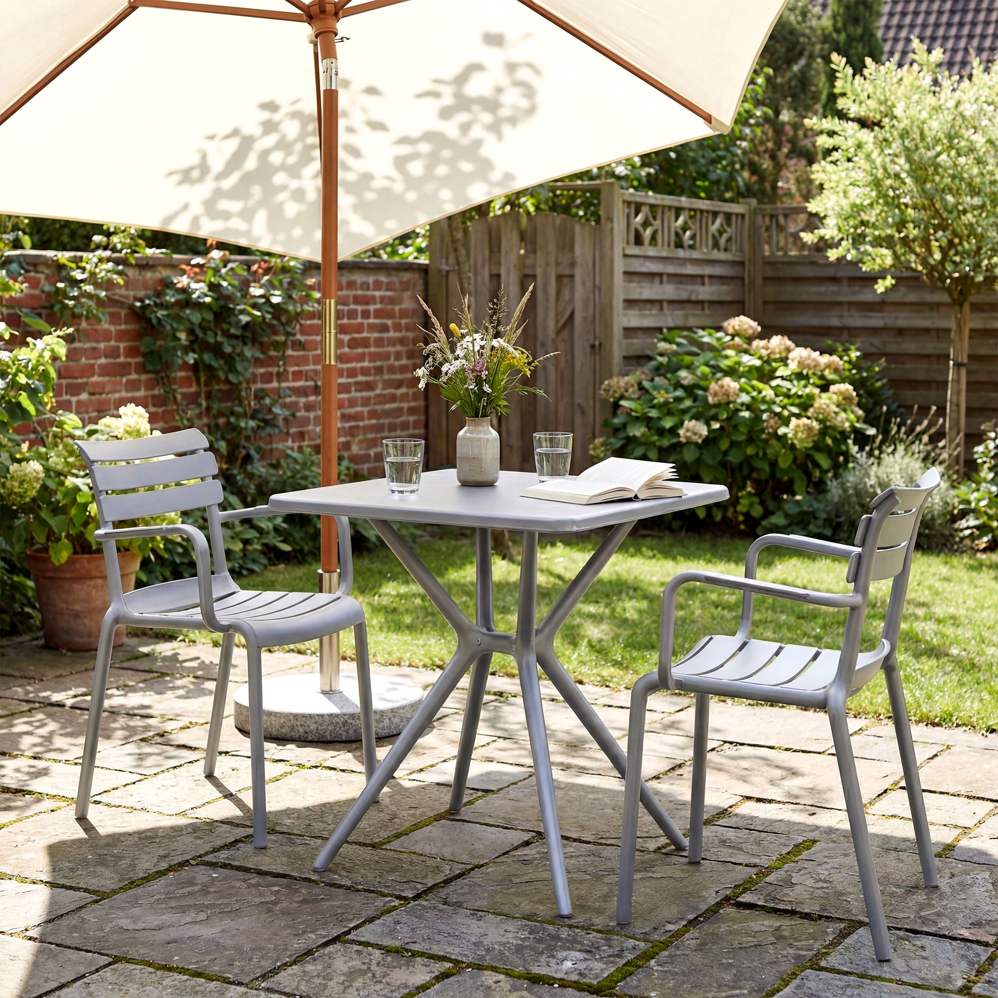 Set Mobili da Giardino Avena con 2 Sedie