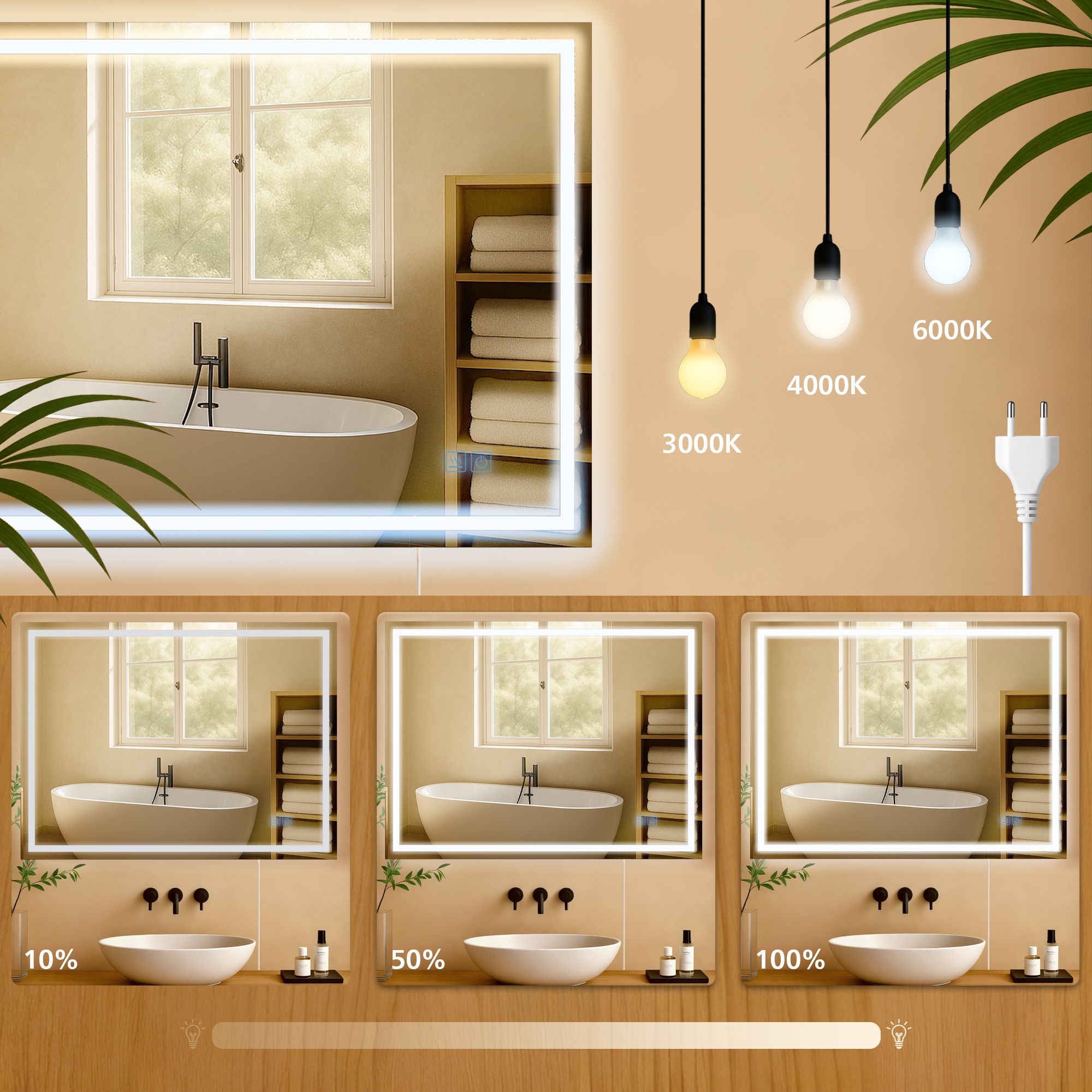 Specchio da bagno Jaffrey